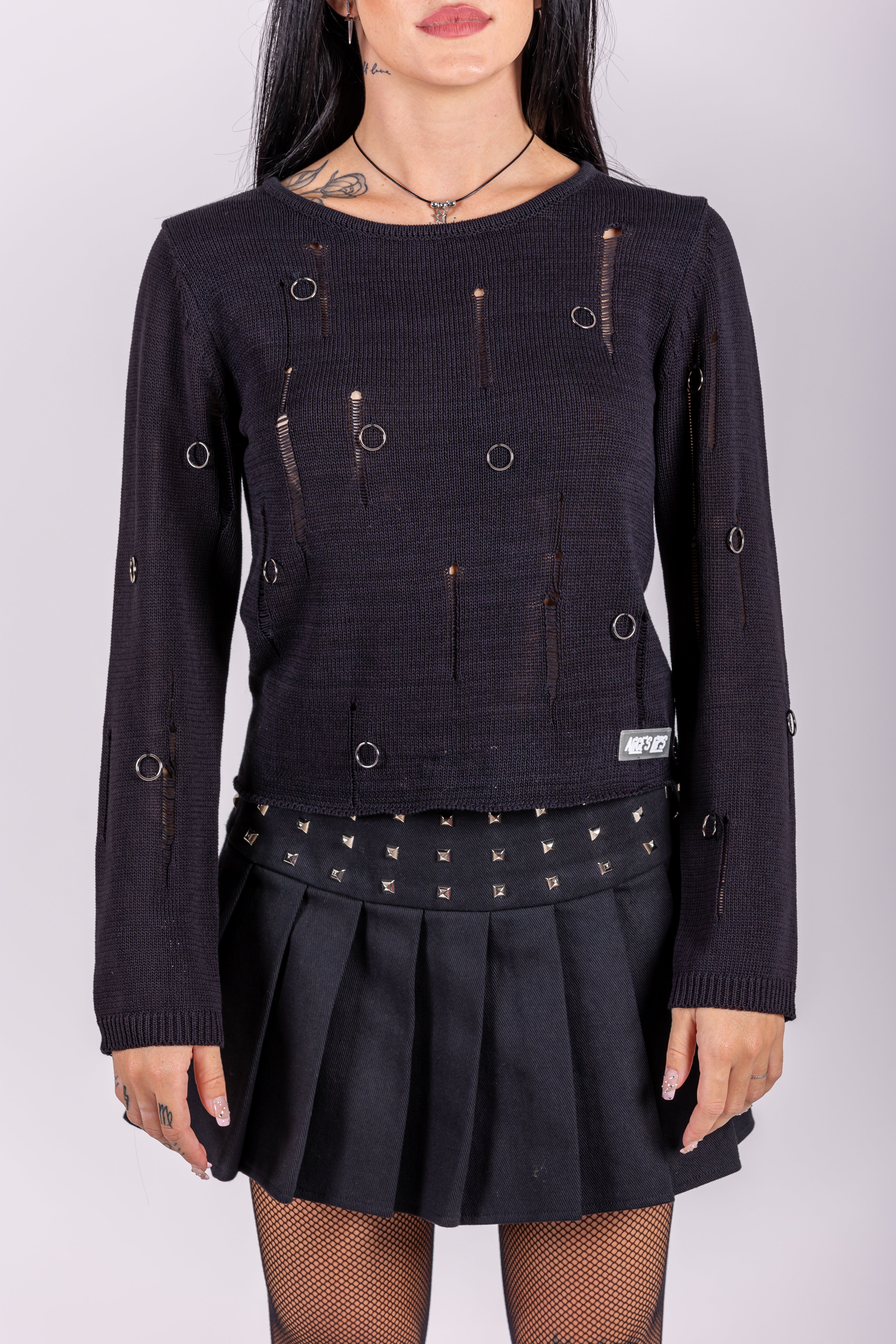 Pierce Me Distressed Jumper