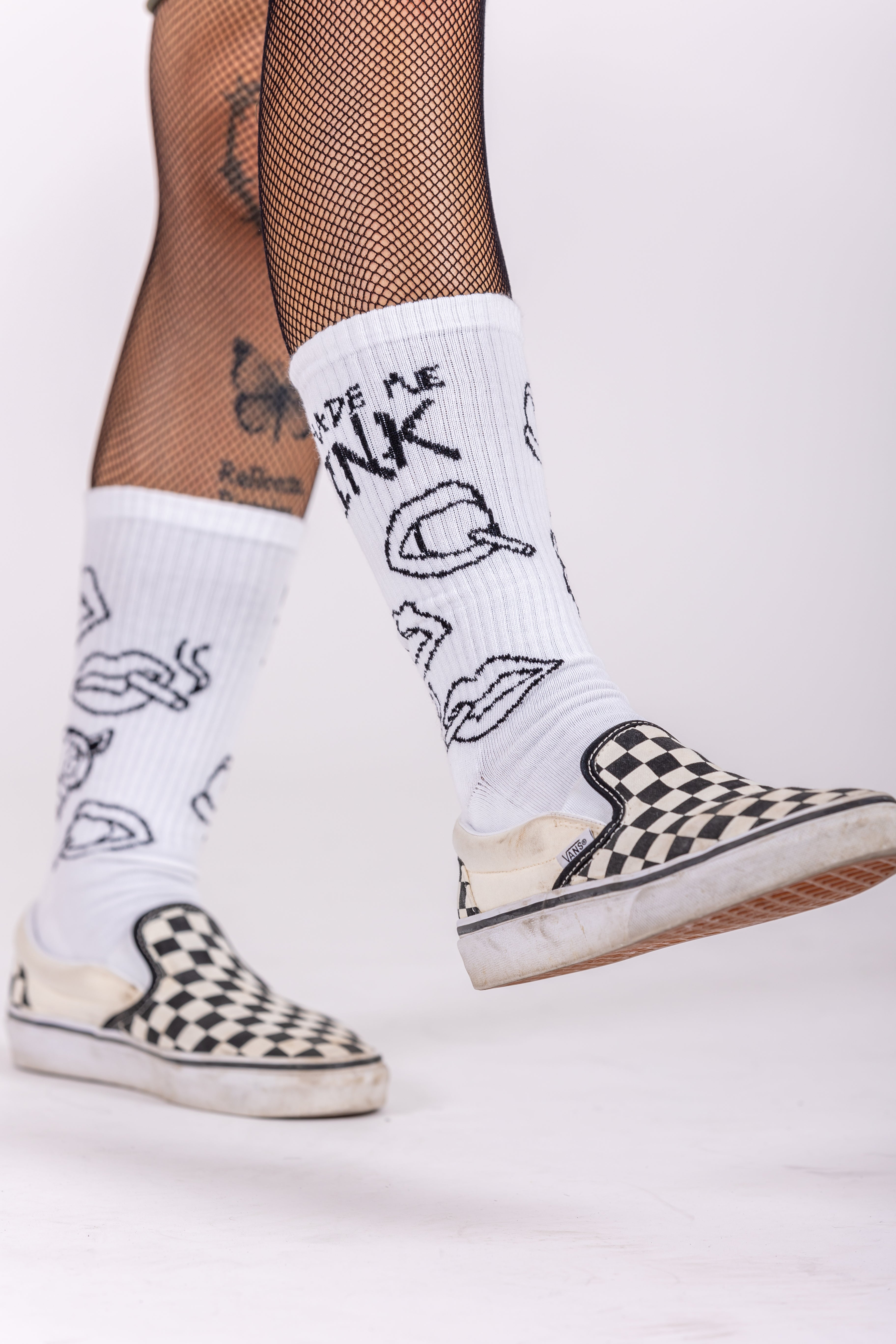 Made Me Ink White Socks