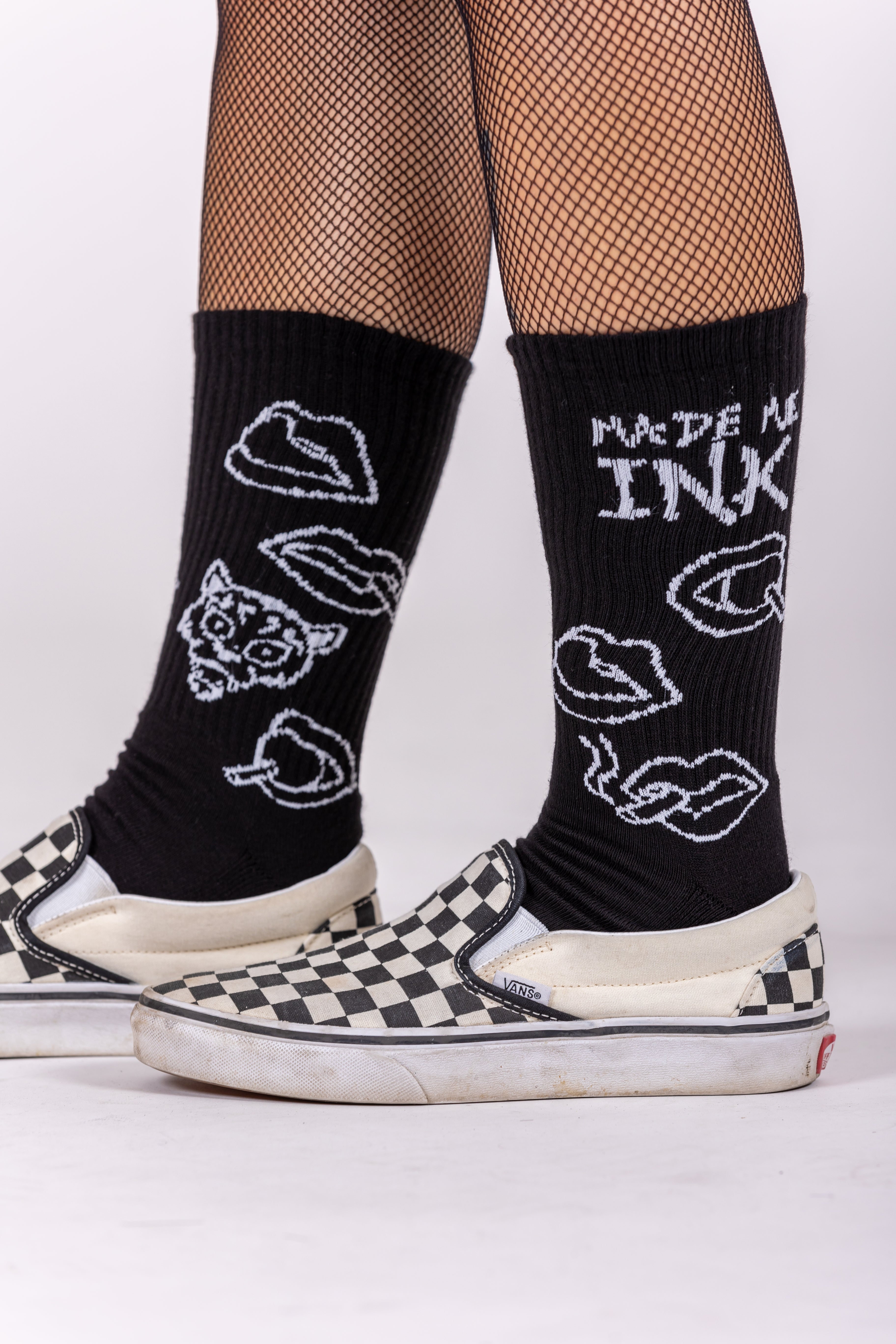 Made Me Ink Black Socks