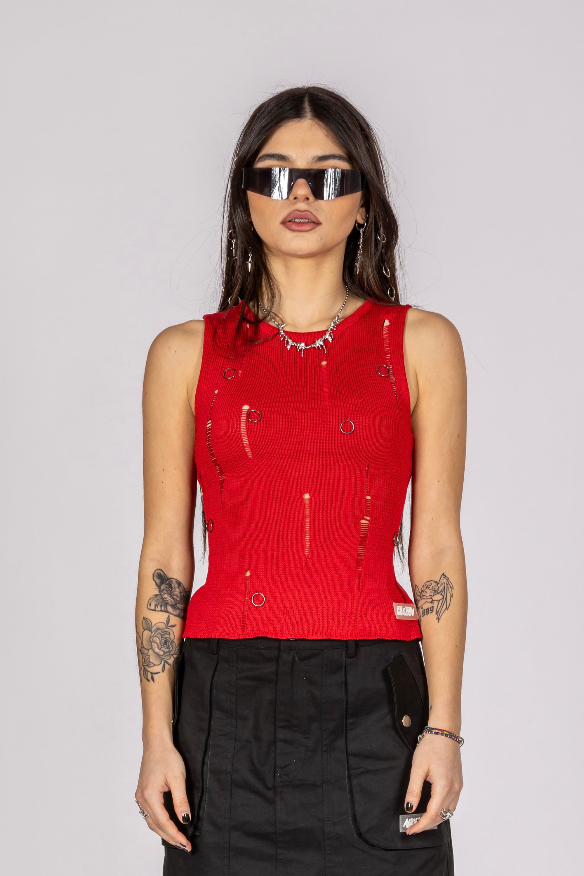 Crash Red Knit Vest