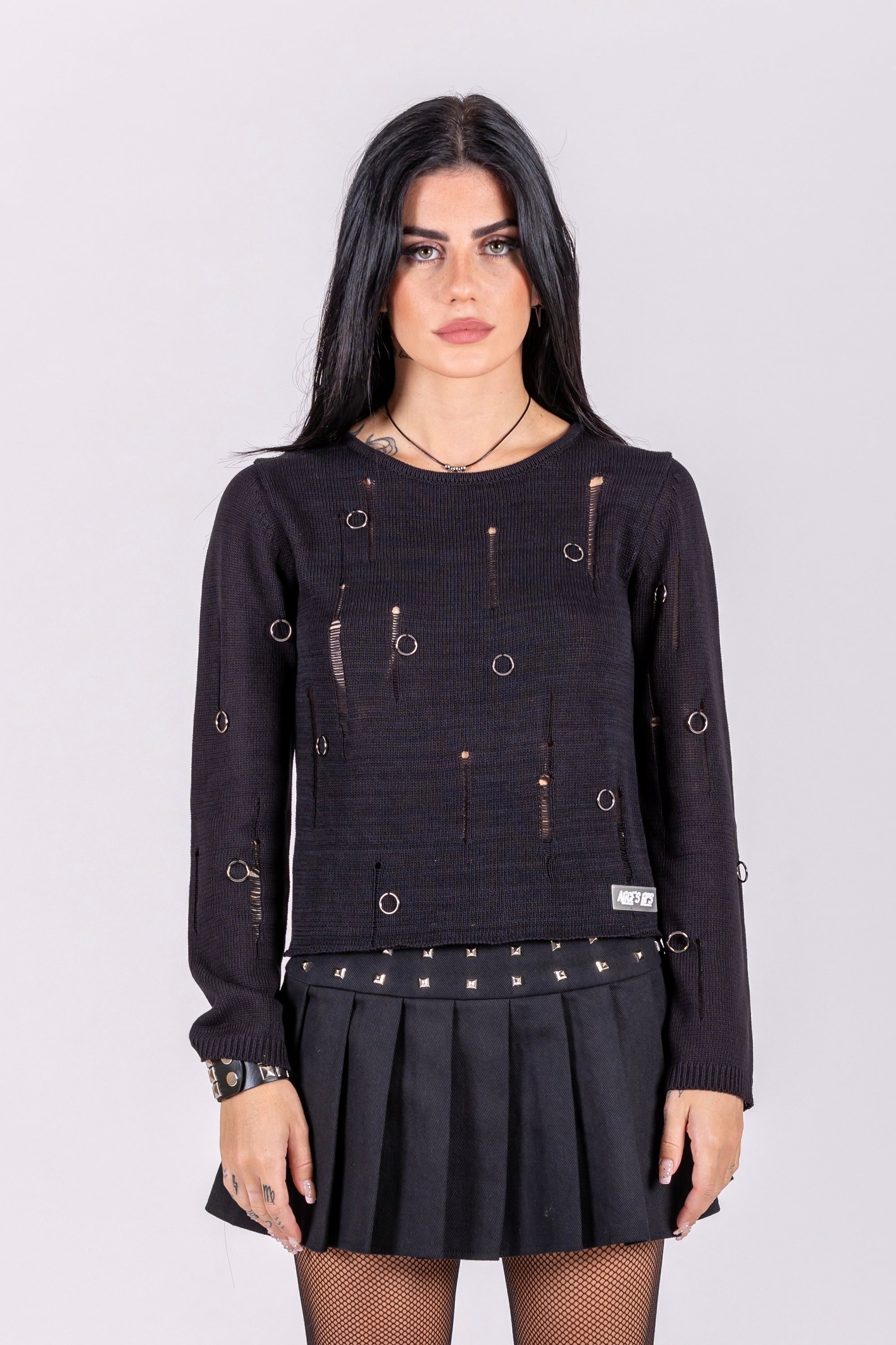 Pierce Me Distressed Jumper