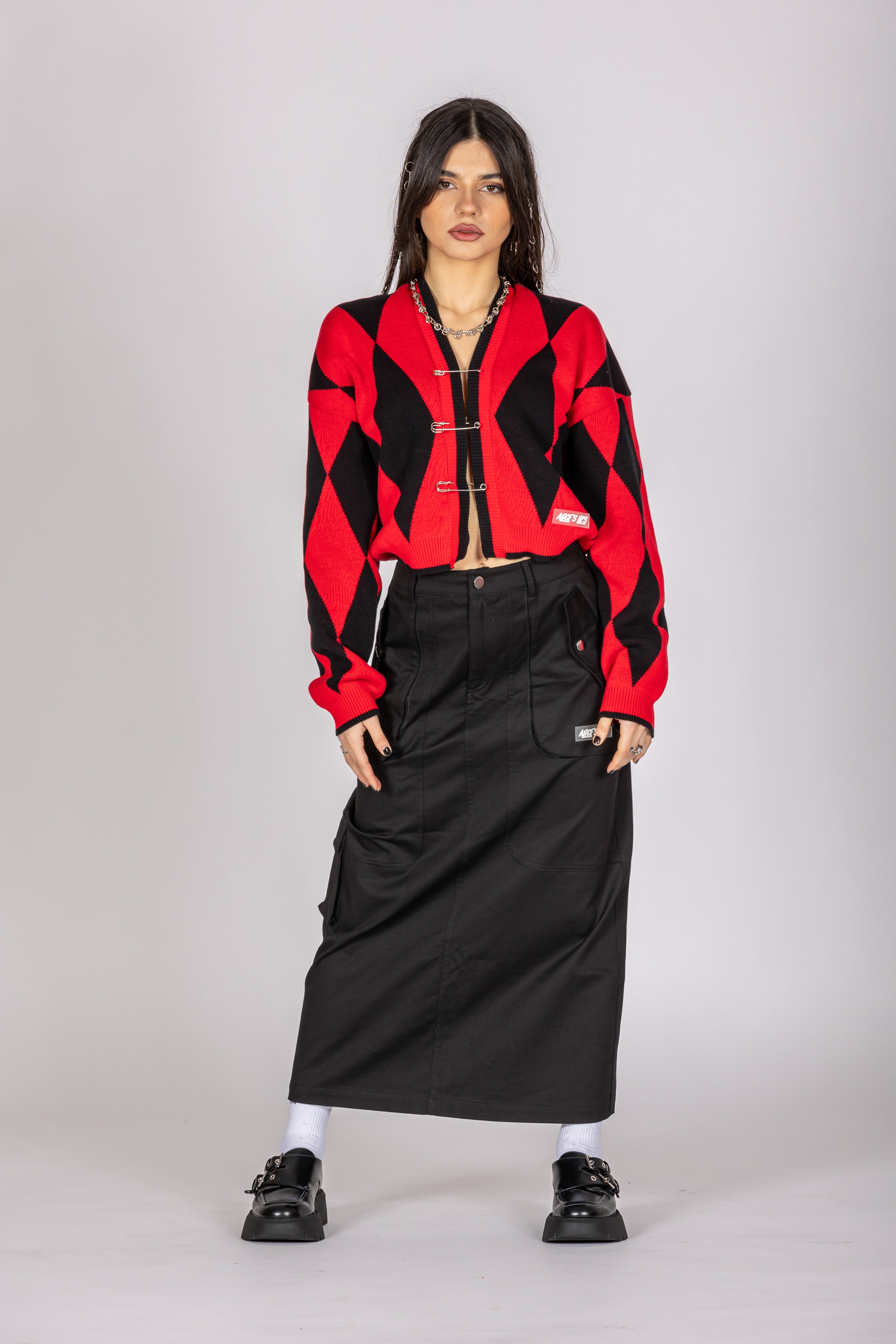 Black Parade Cargo Maxi Skirt