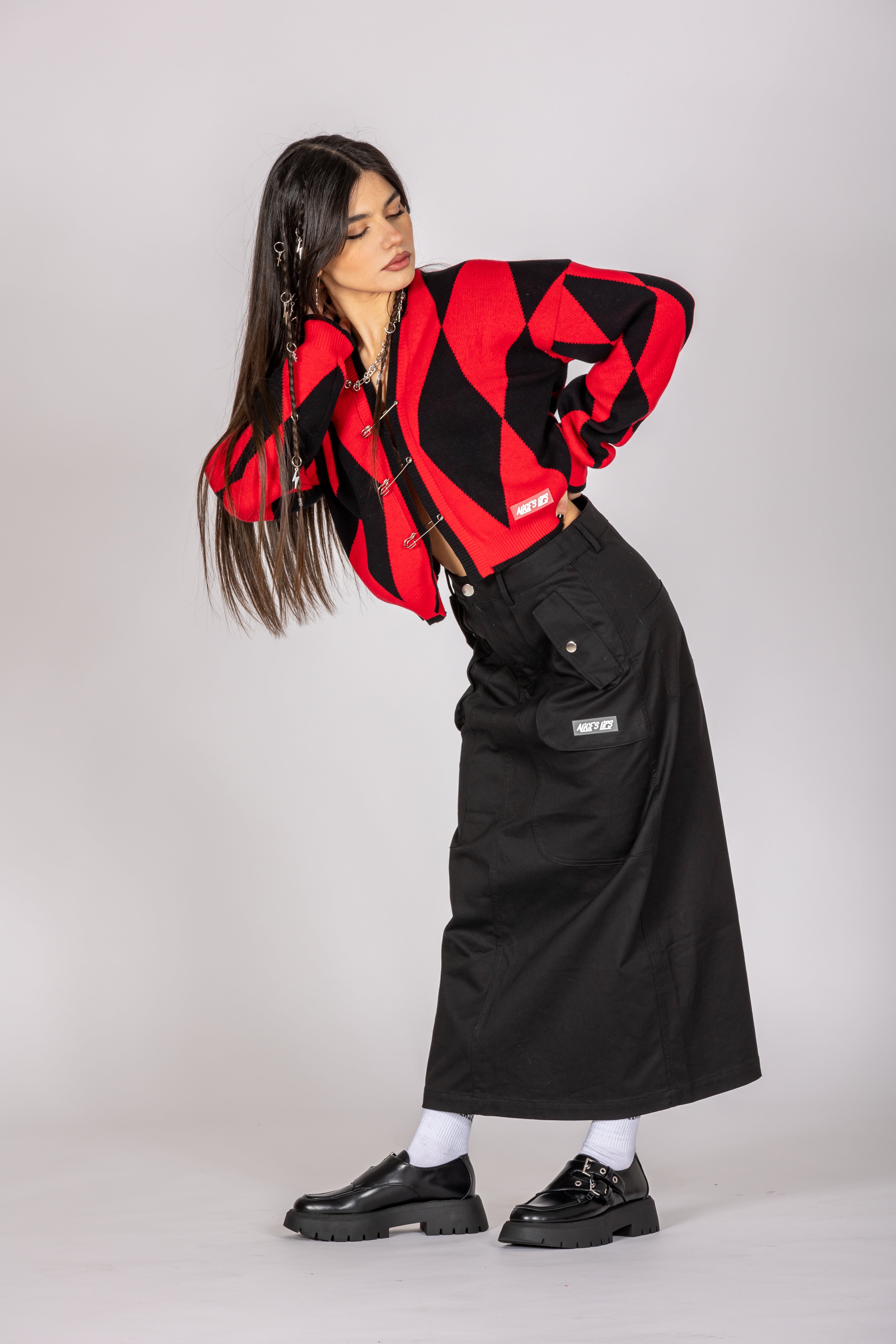 Black Parade Cargo Maxi Skirt