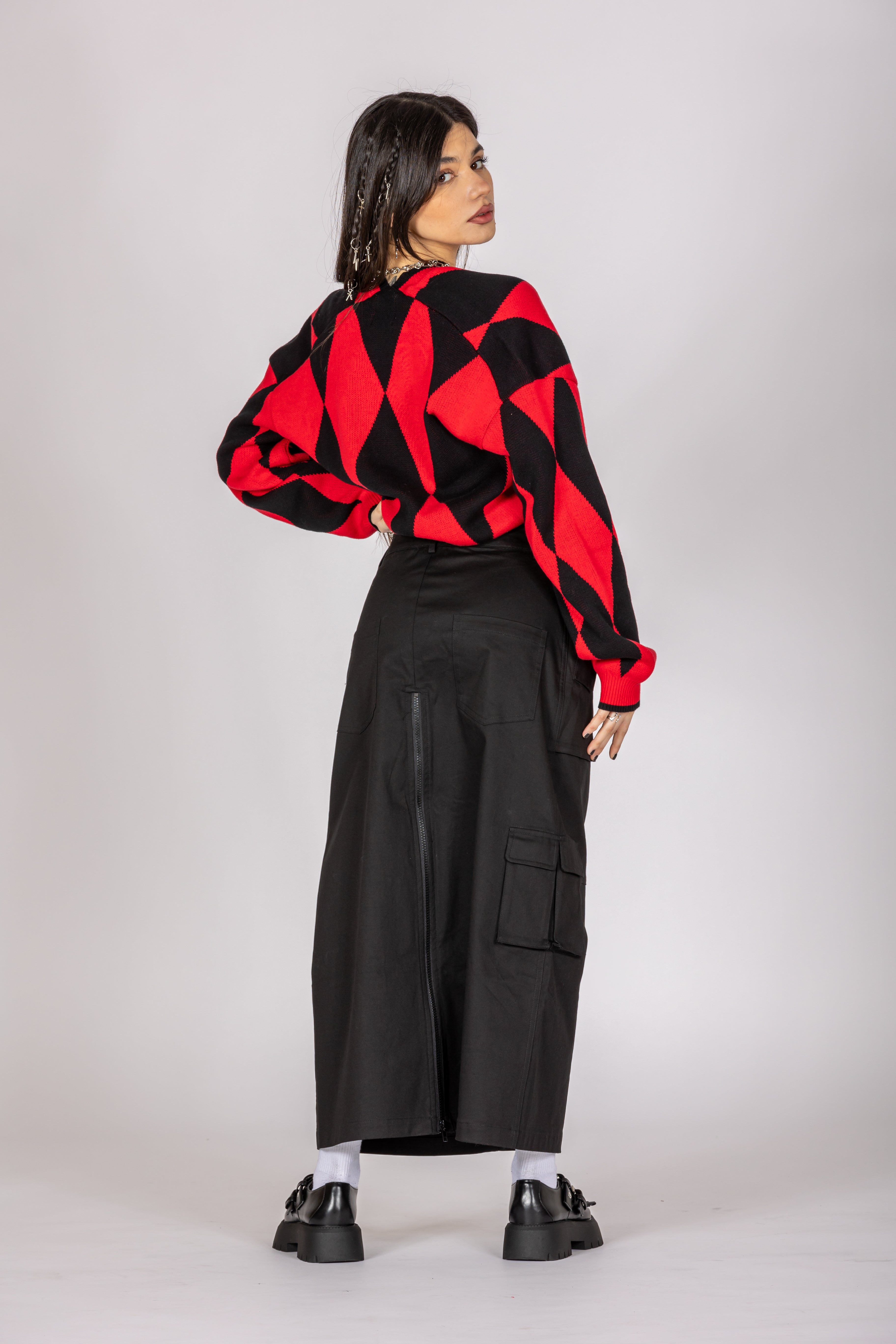 Black Parade Cargo Maxi Skirt