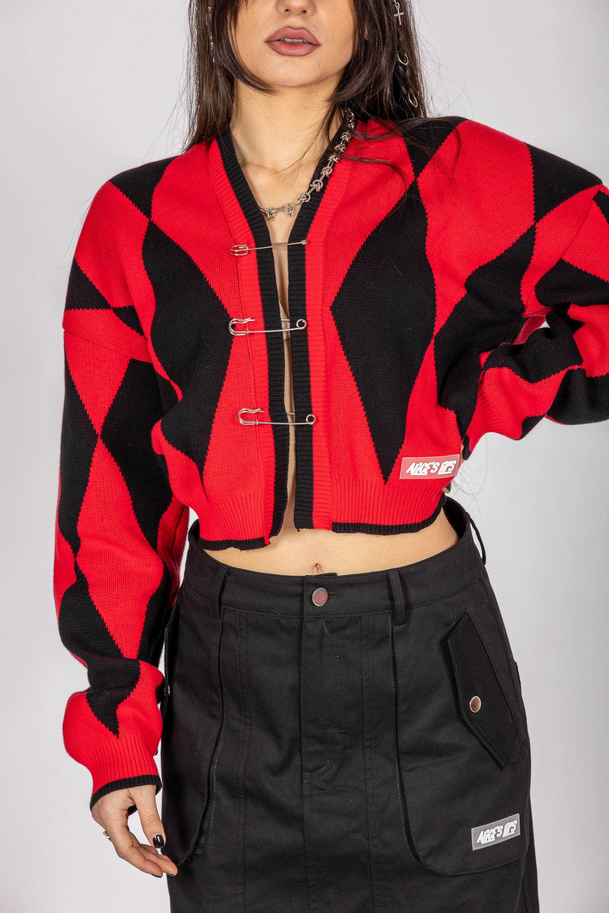 Can't Kick Me Down Red/Black Sweater