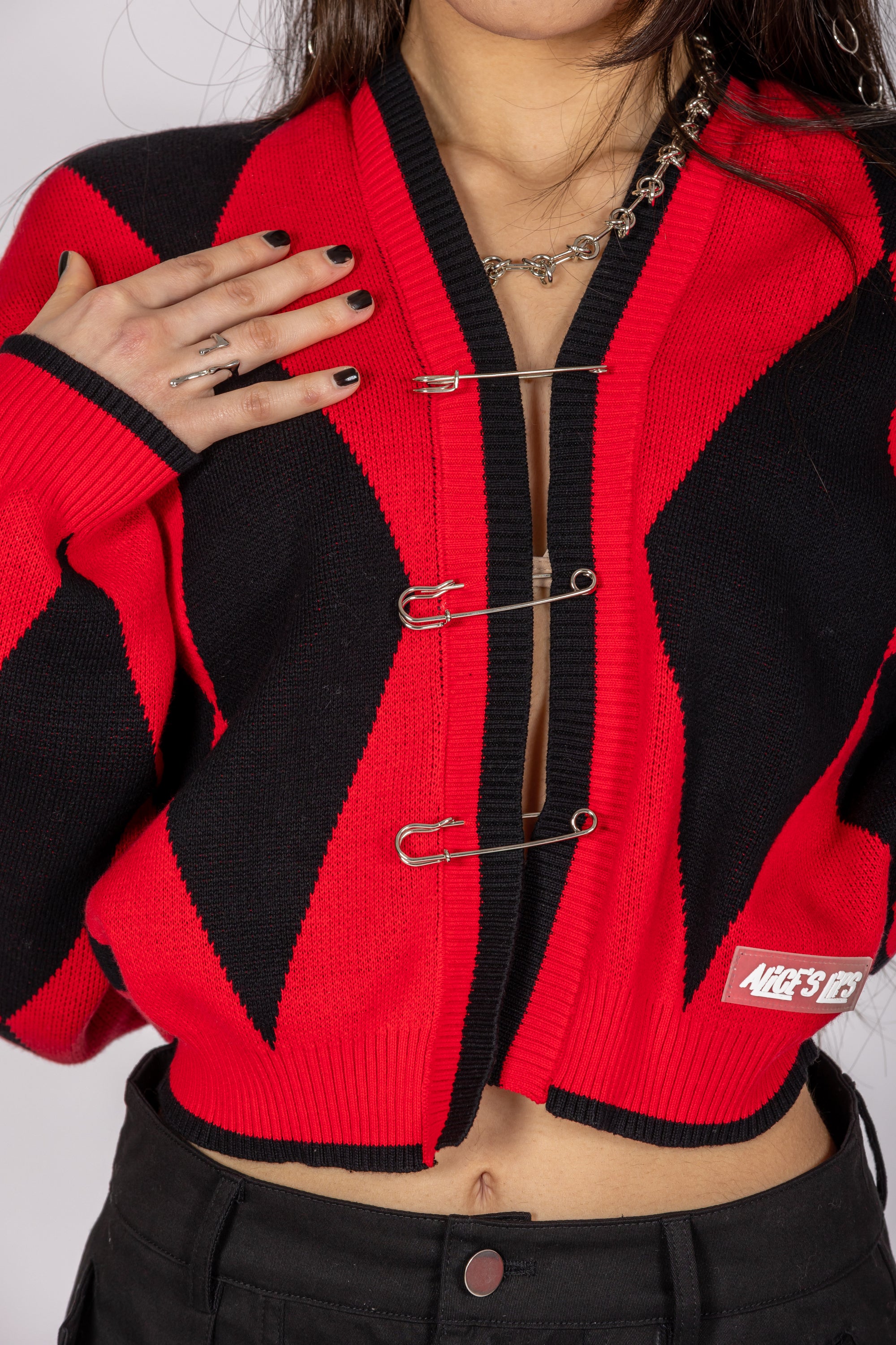 Can't Kick Me Down Red/Black Sweater