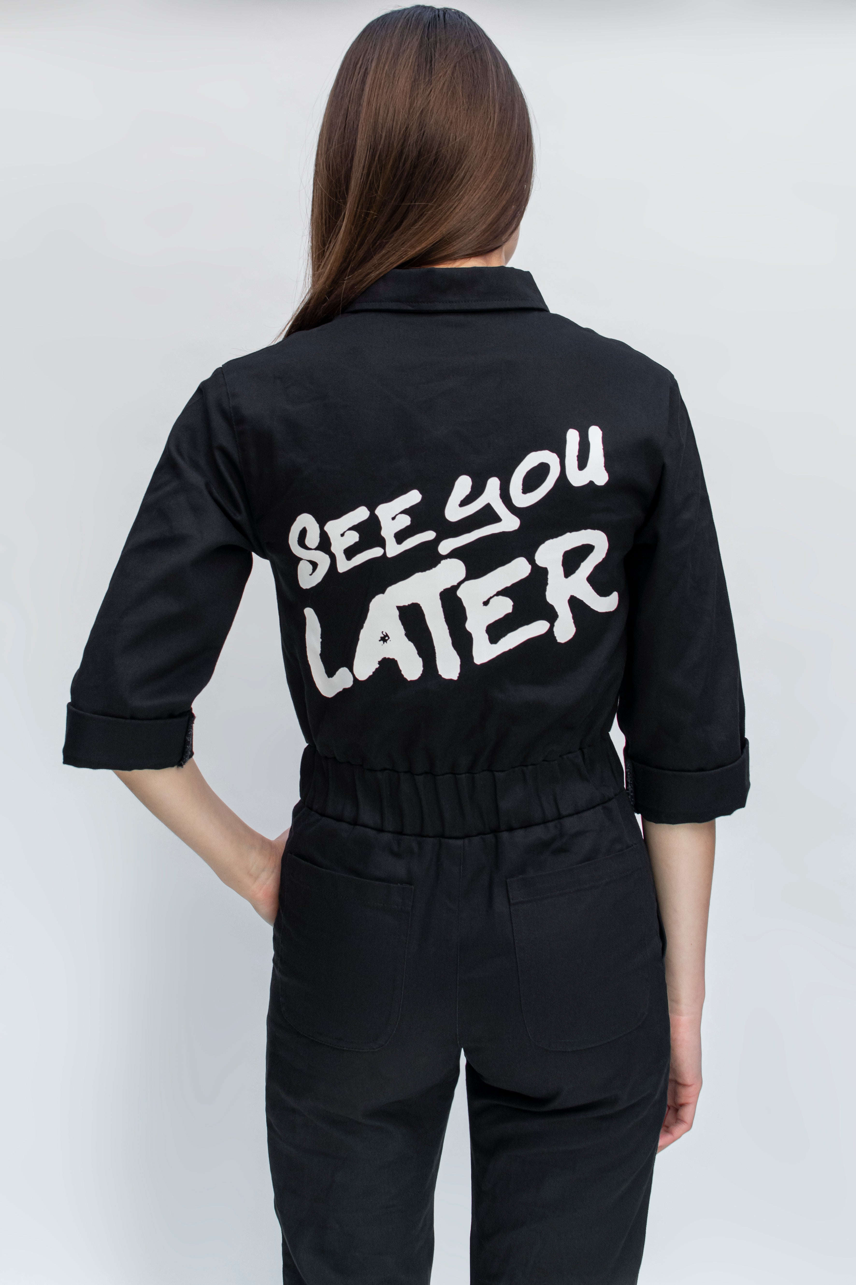 See You Later Black Boiler Suit