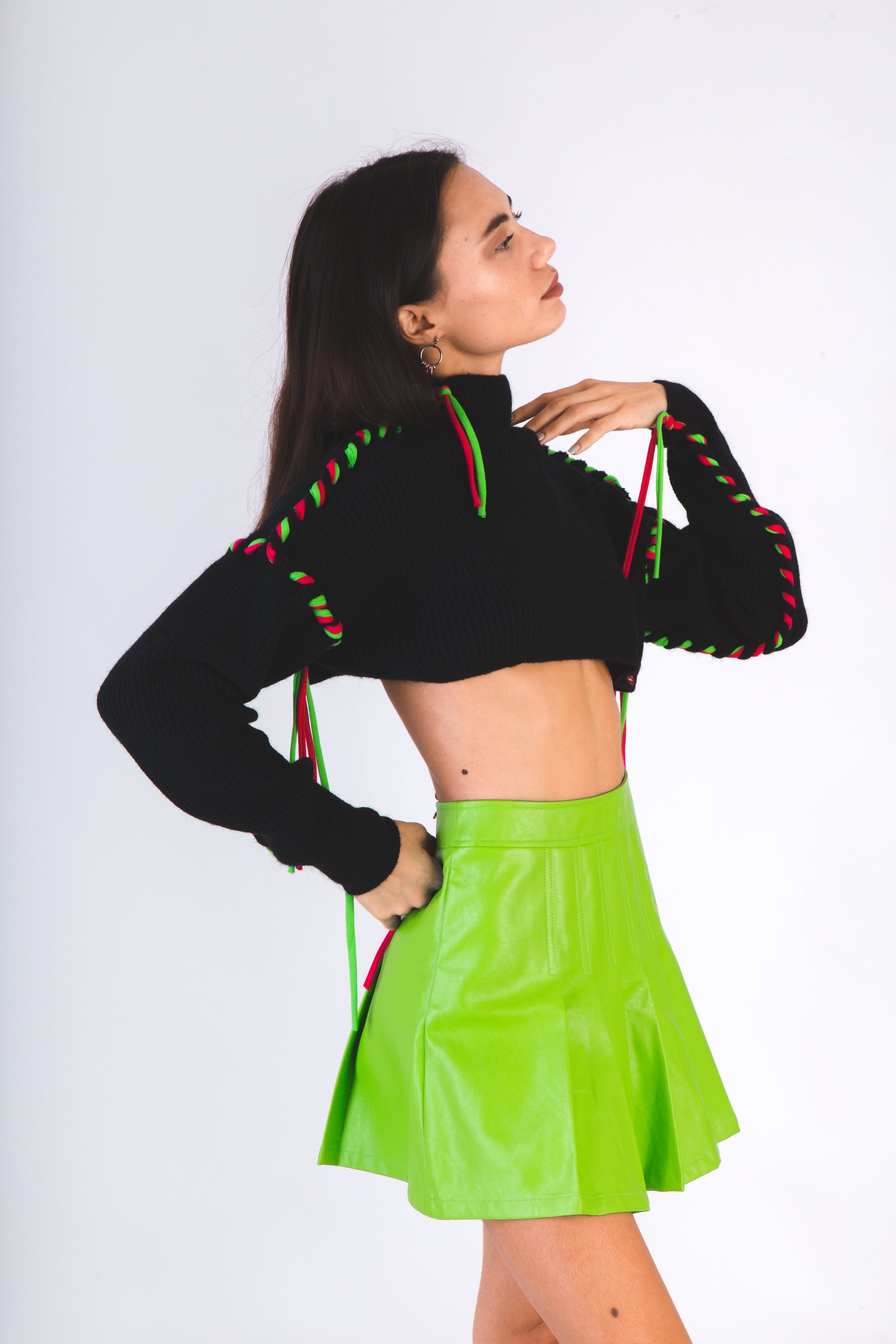 Freak Neon Crop Knit
