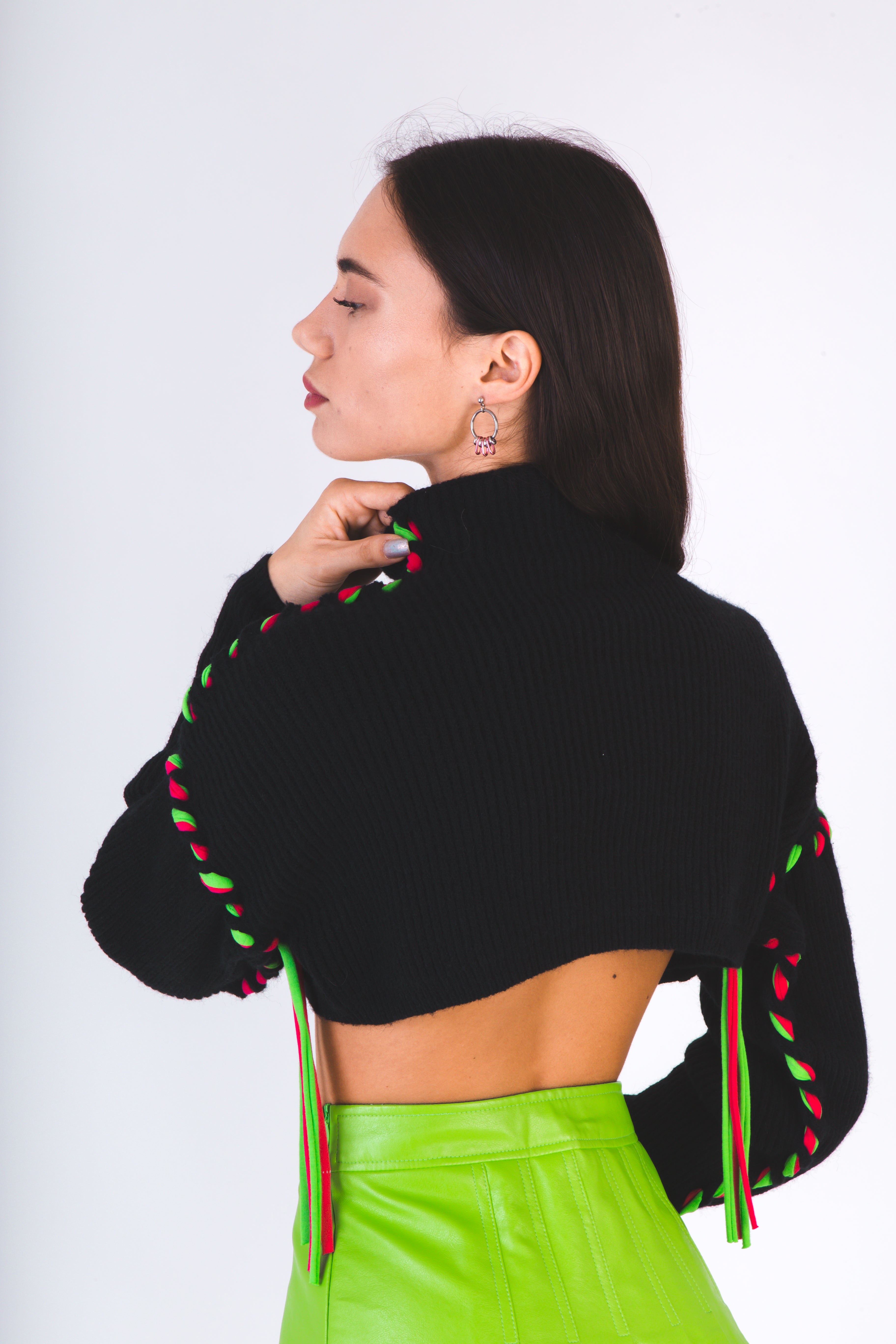 Freak Neon Crop Knit