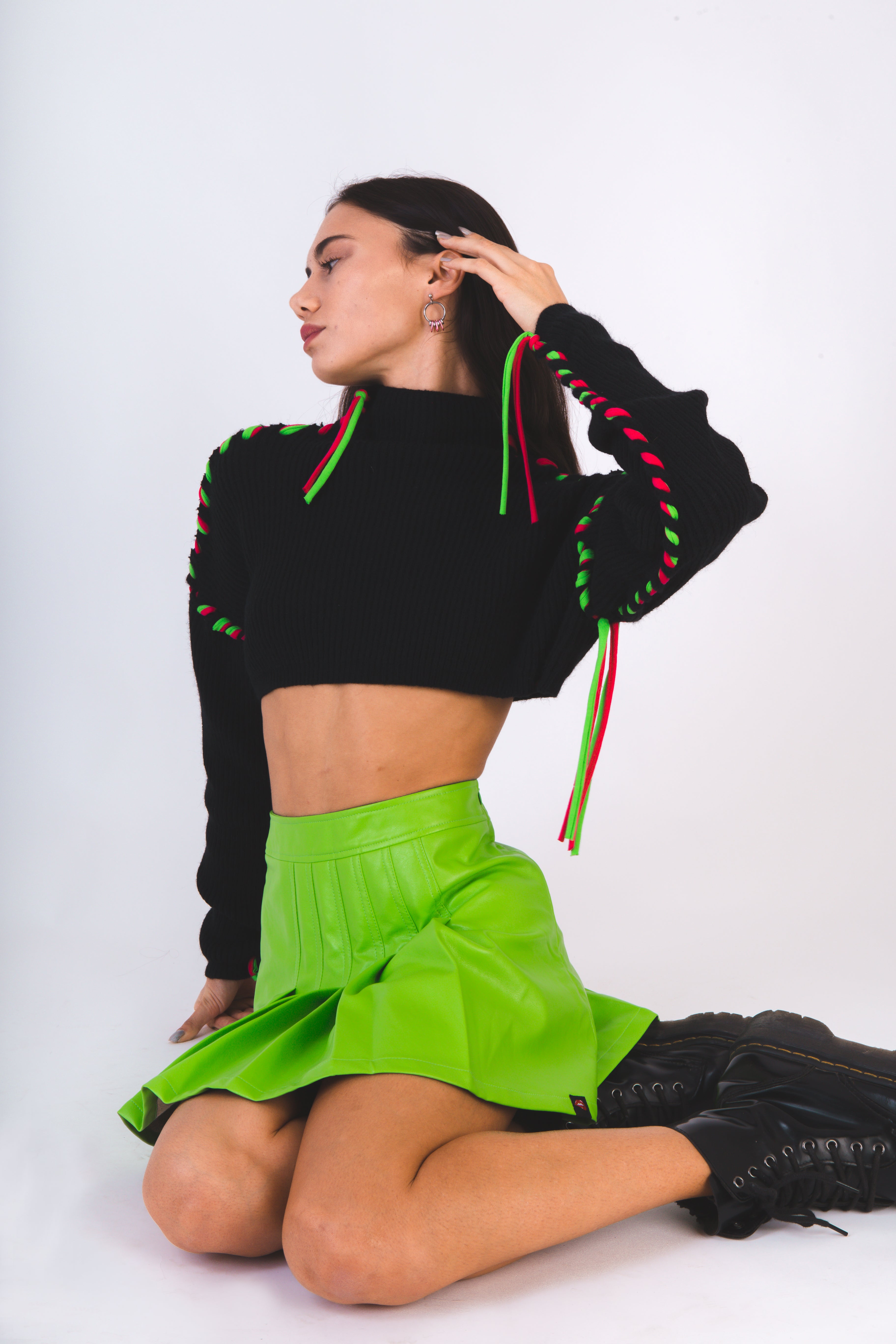 Freak Neon Crop Knit