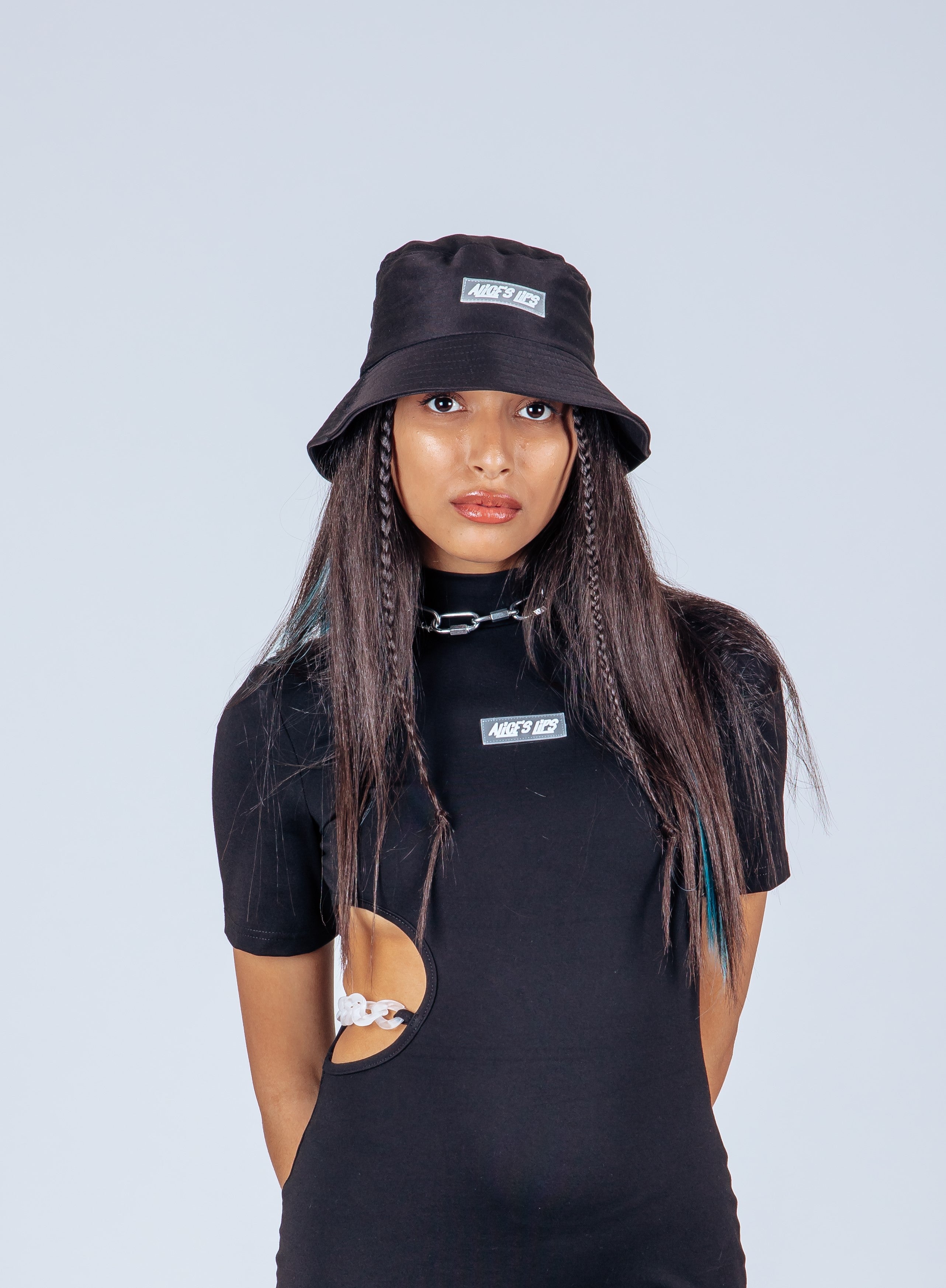 Alice's Lips Black Bucket Hat