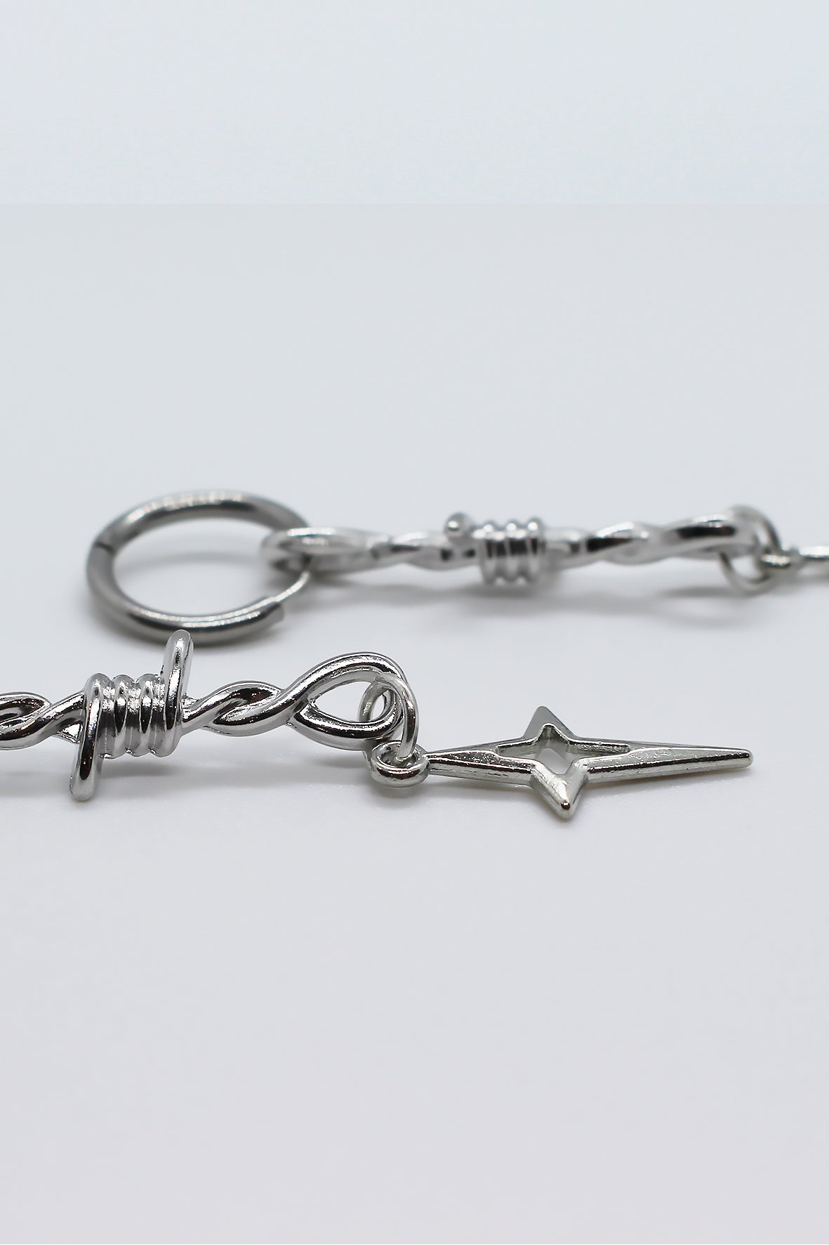 Barbed Wire Metal Earrings
