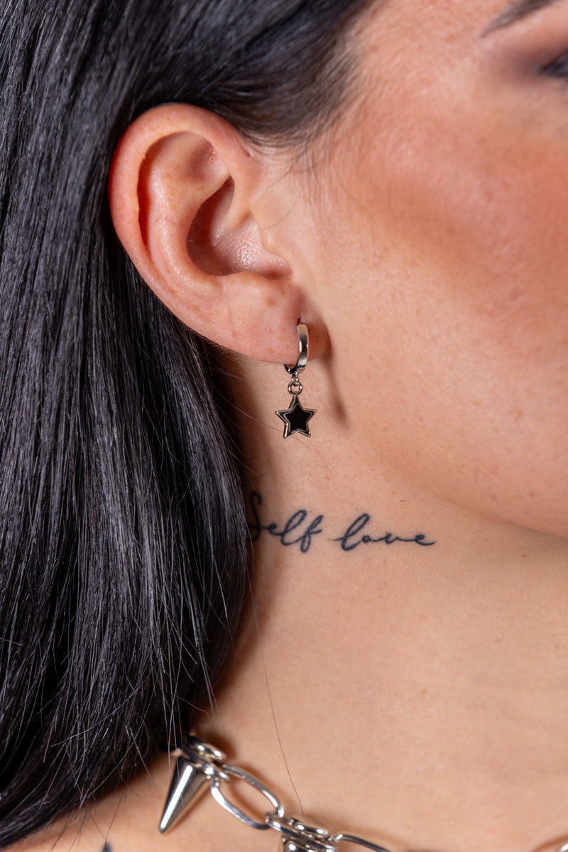 Black Stars Earrings