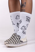 Made Me Ink White Socks