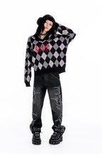 Blame Black Graphic Baggy Jeans