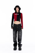 No School Dance Long-Sleeves Red Top