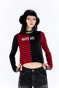 No School Dance Long-Sleeves Red Top