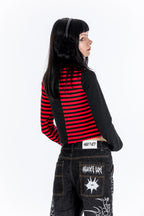 No School Dance Long-Sleeves Red Top