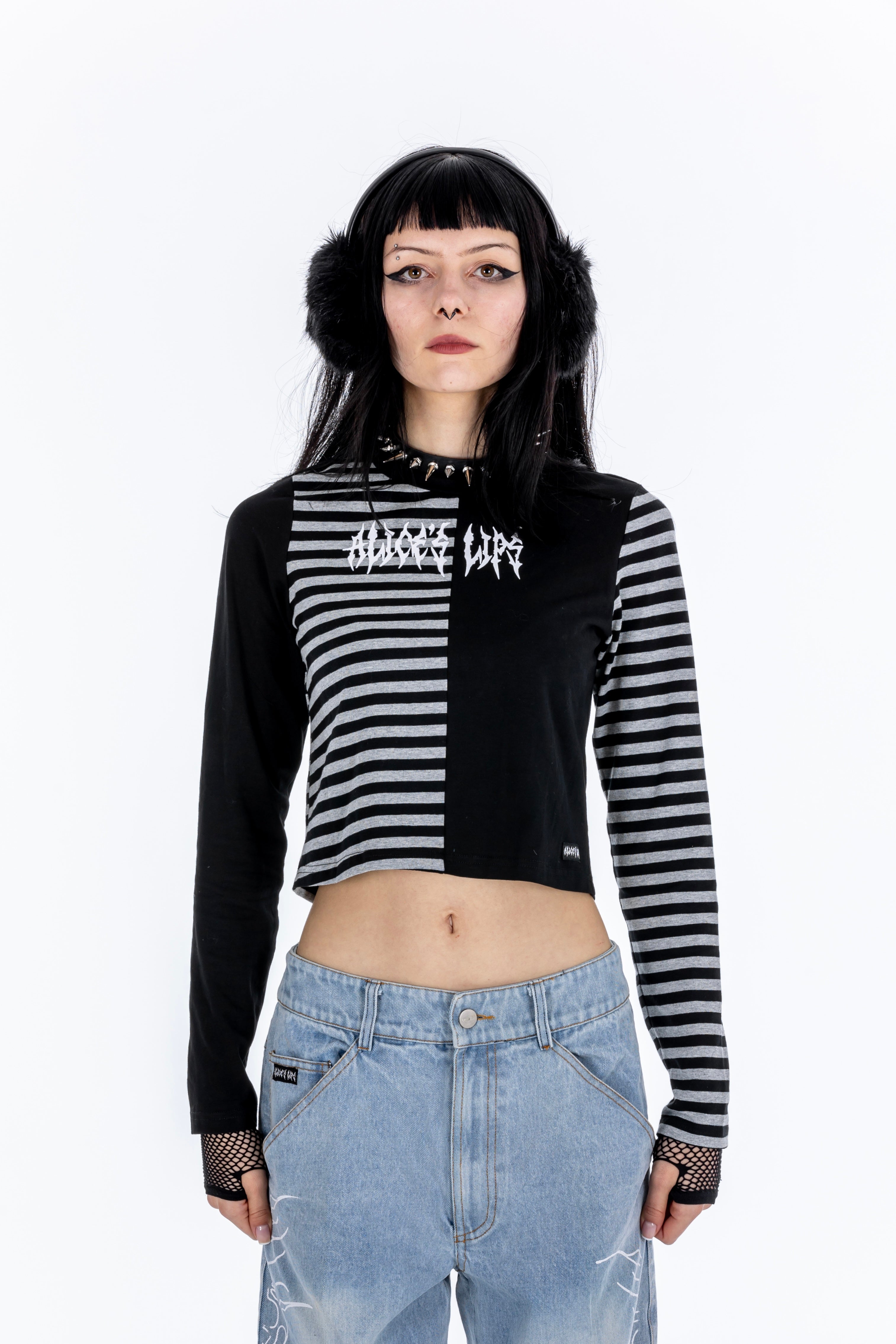 No School Dance Long-Sleeves Gray Top