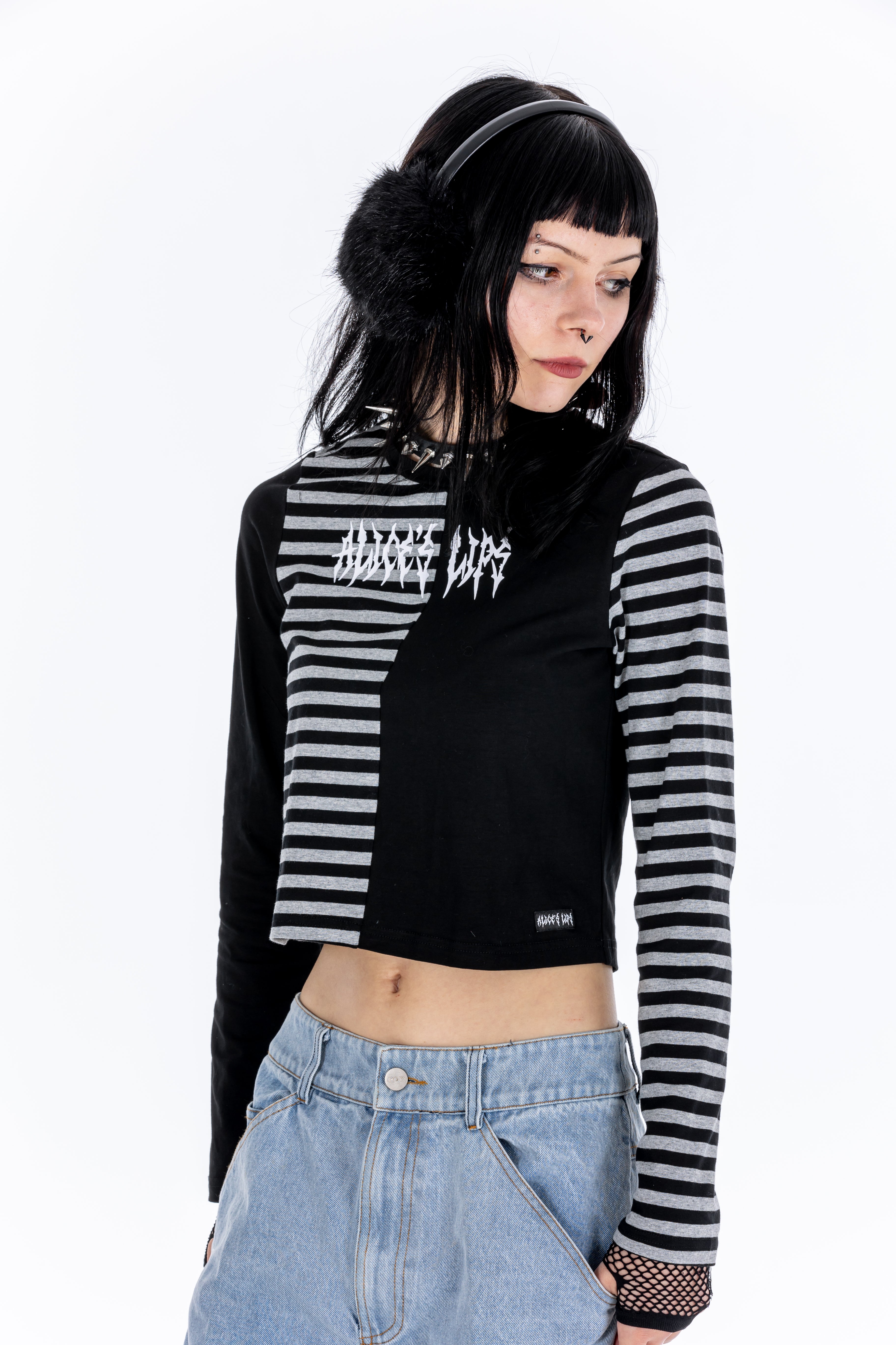 No School Dance Long-Sleeves Gray Top