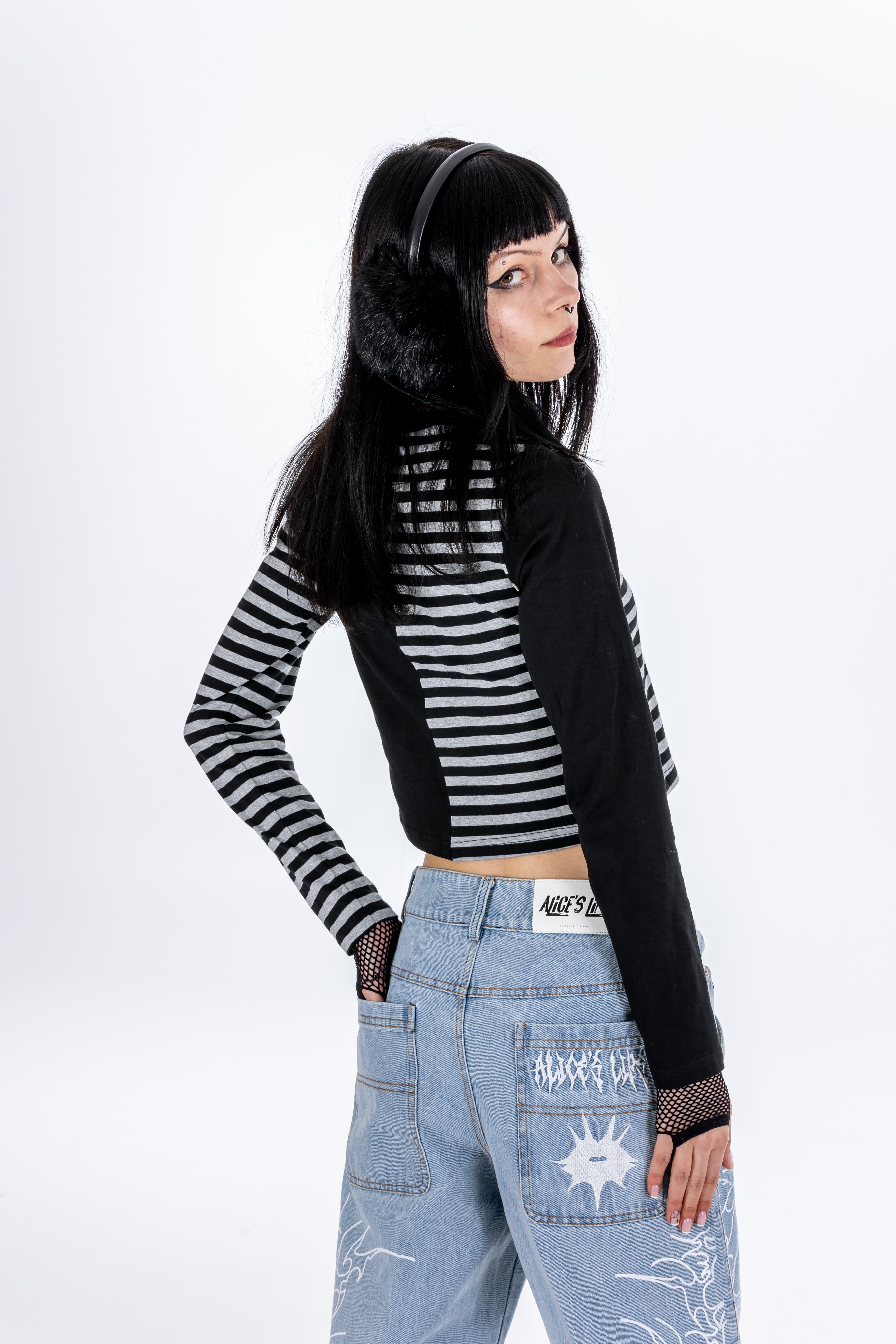 No School Dance Long-Sleeves Gray Top