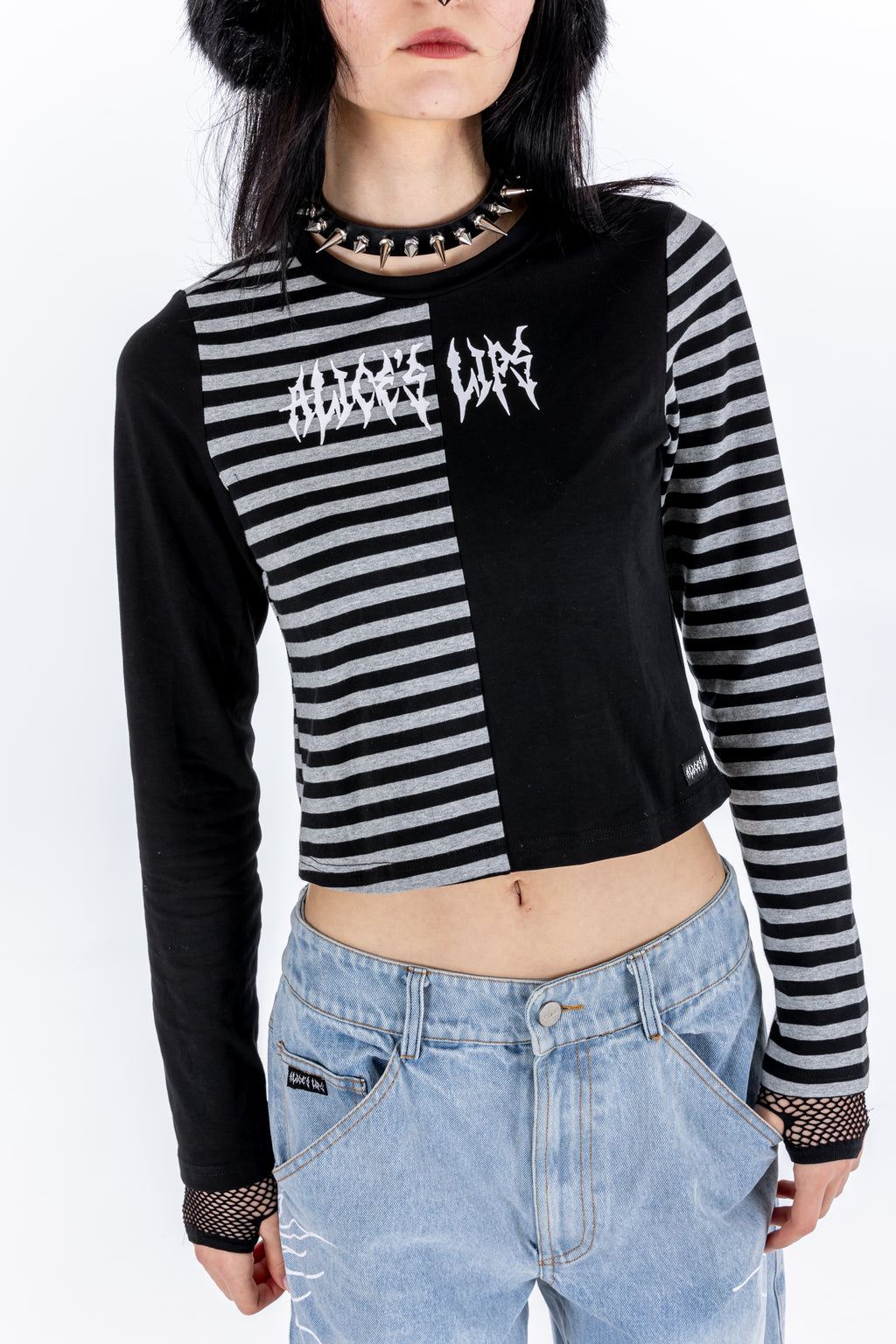 No School Dance Long-Sleeves Gray Top