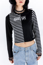 No School Dance Long-Sleeves Gray Top