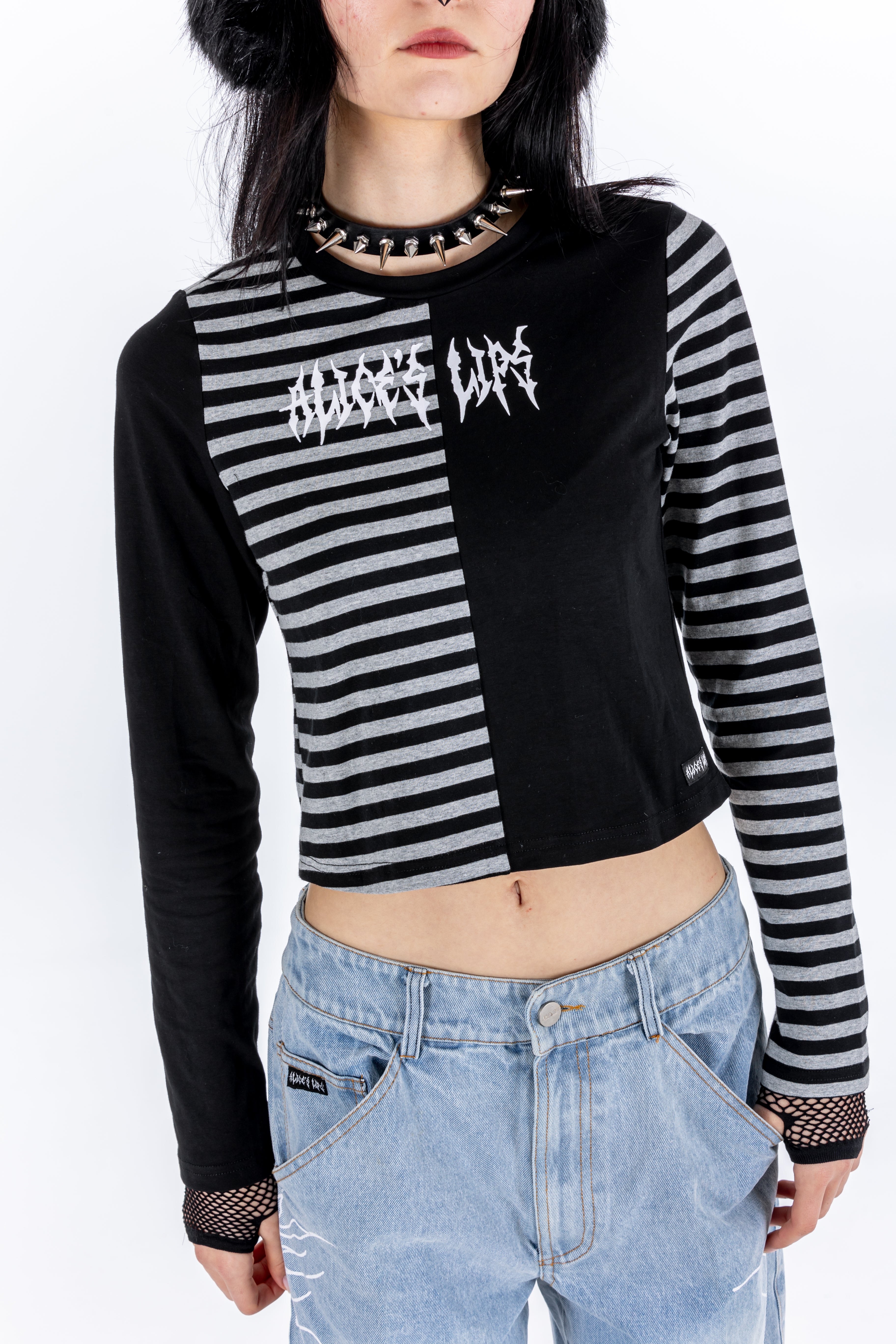 No School Dance Long-Sleeves Gray Top