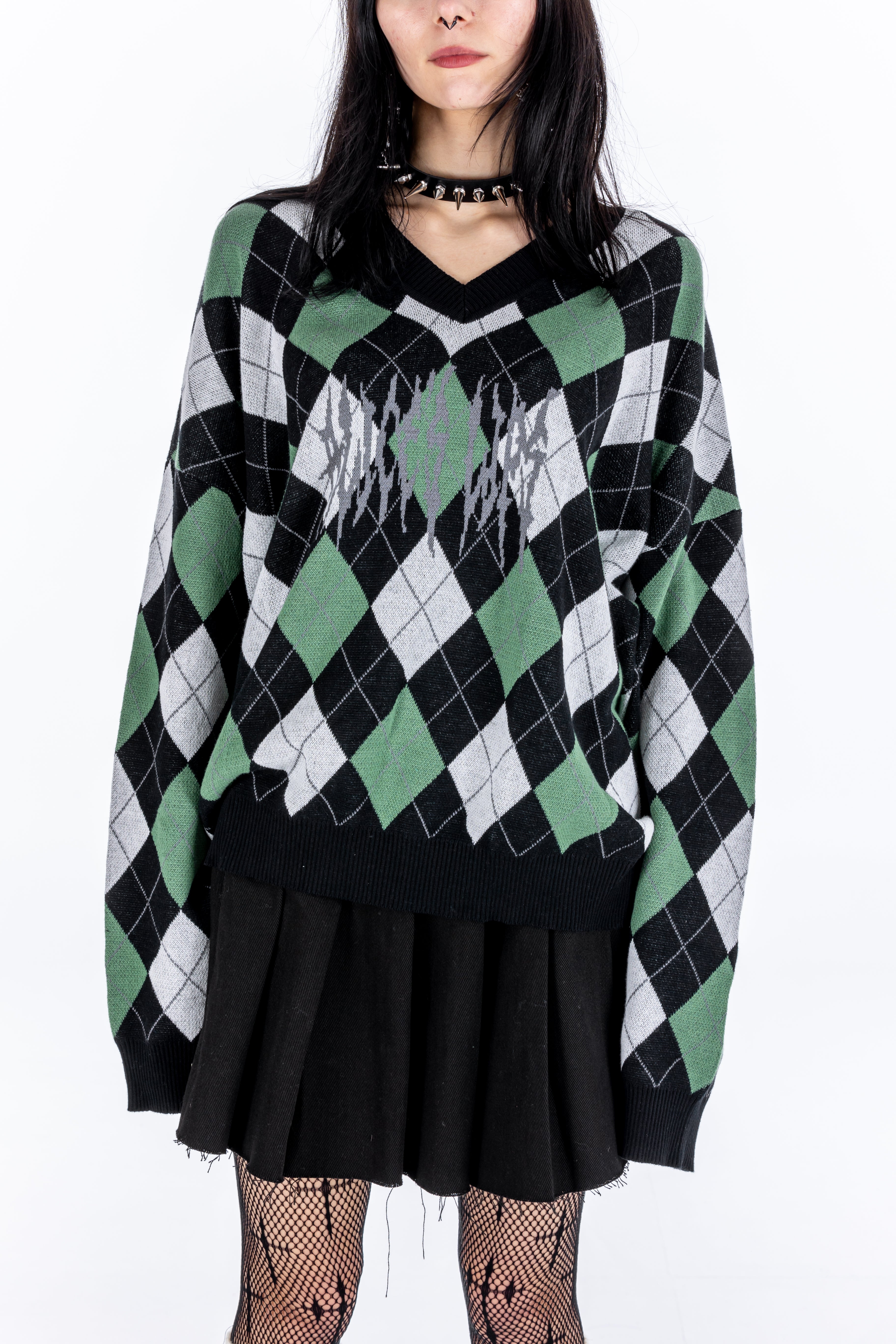 Missed Class Green Knit Jumper