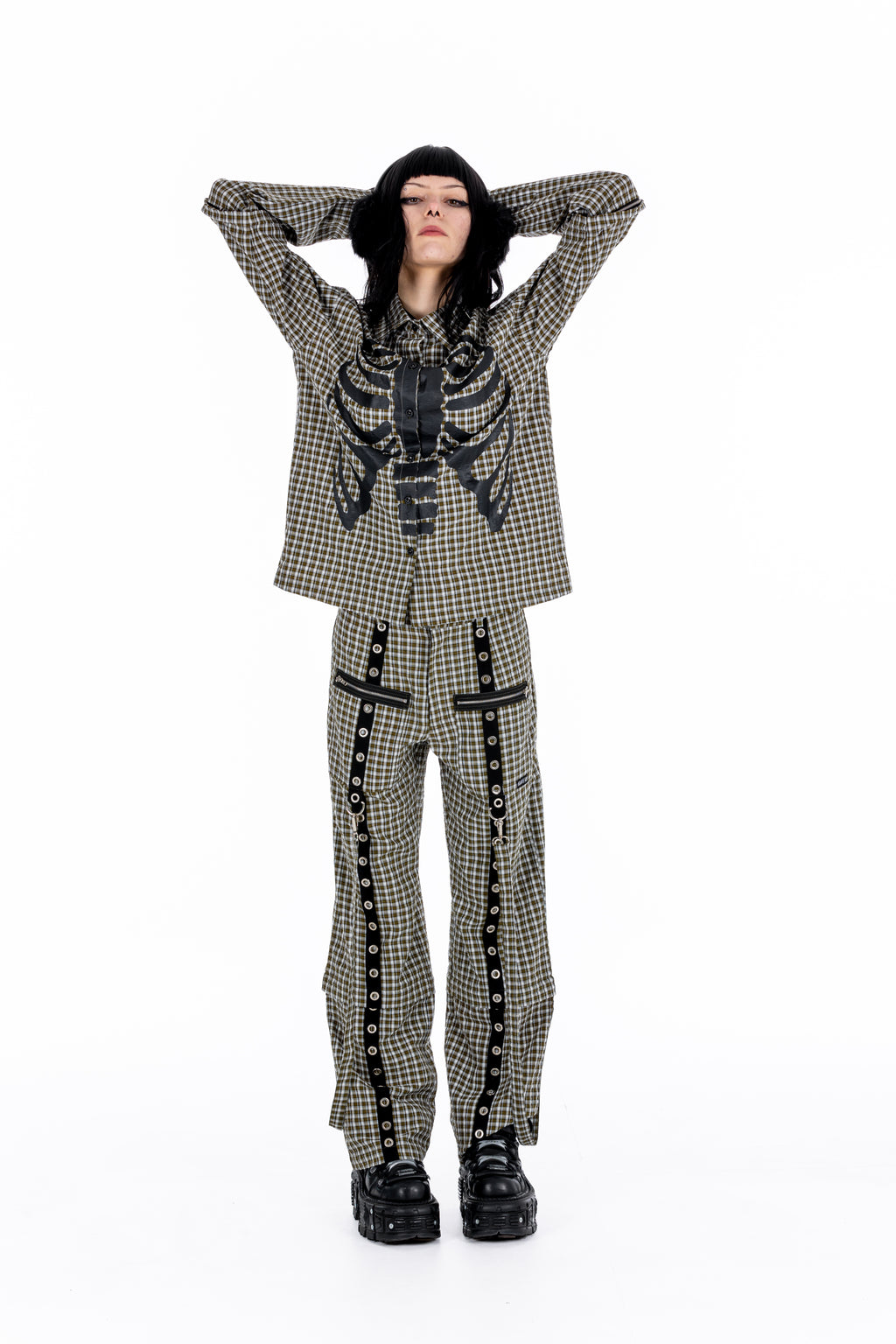 Plaid Green Punk Pants