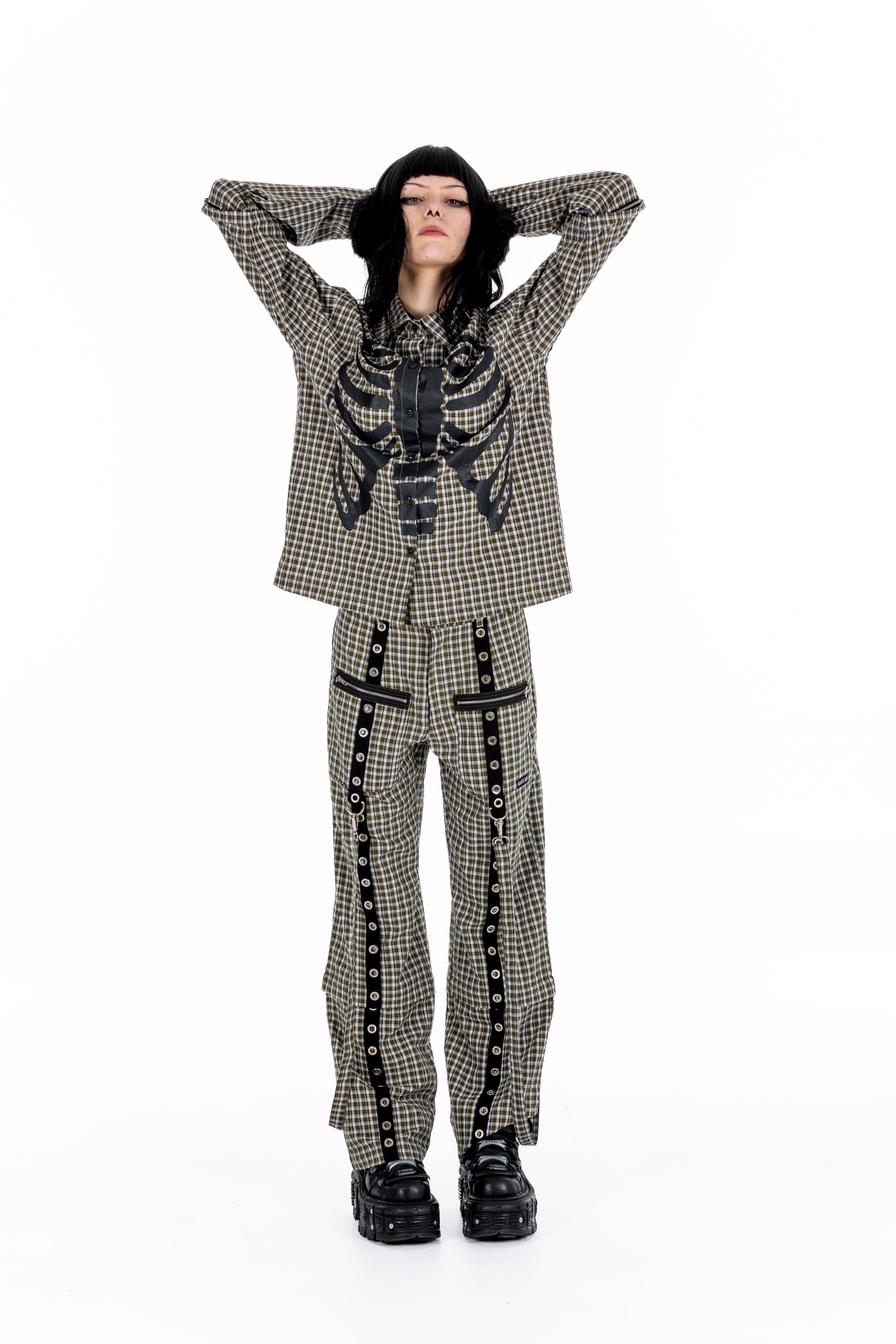 Plaid Green Punk Pants