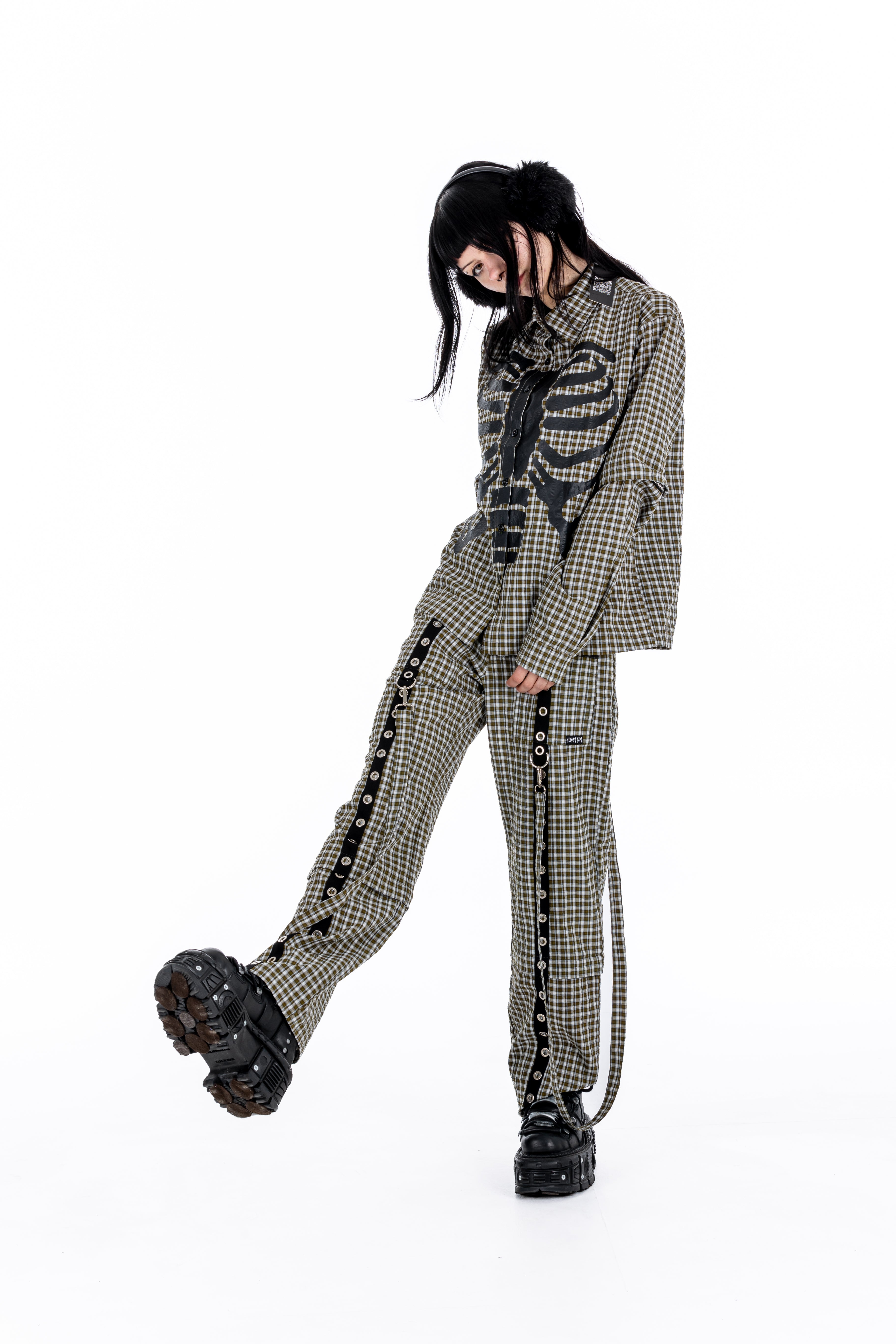 Plaid Green Punk Pants