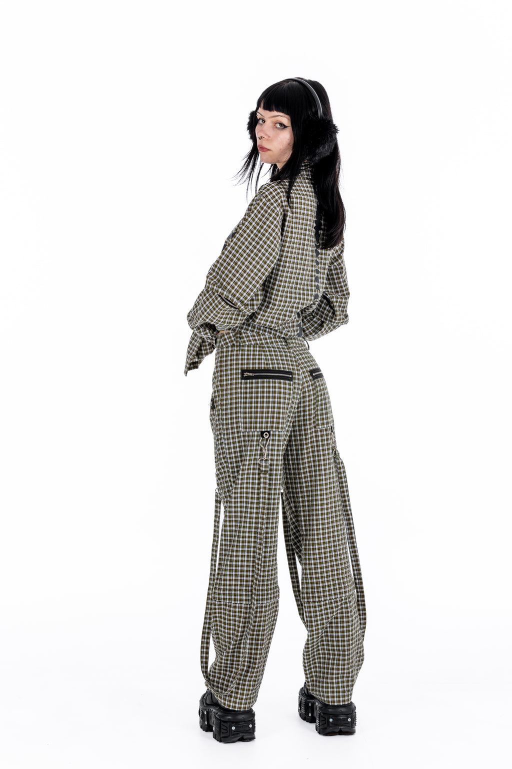 Plaid Green Punk Pants