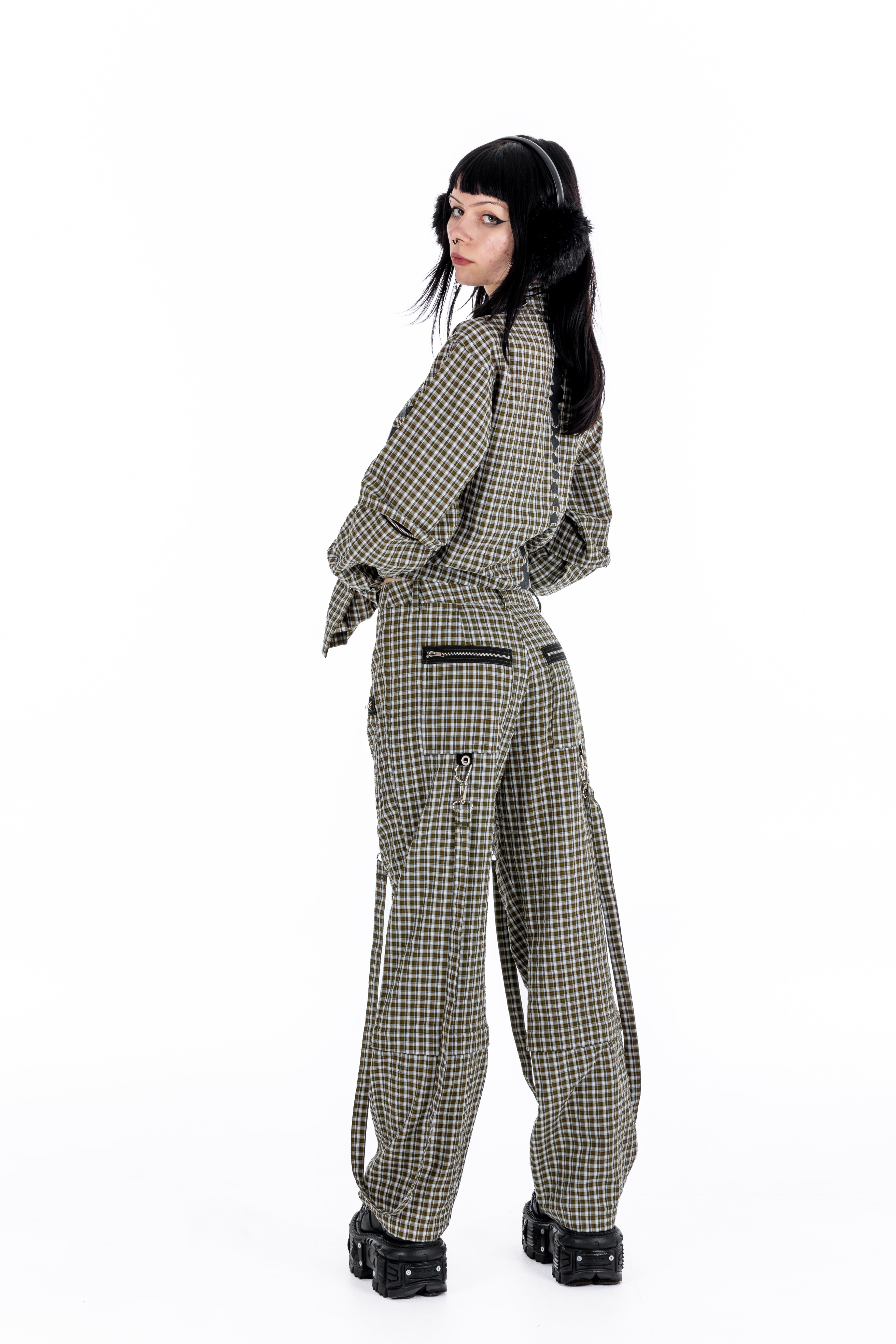 Plaid Green Punk Pants