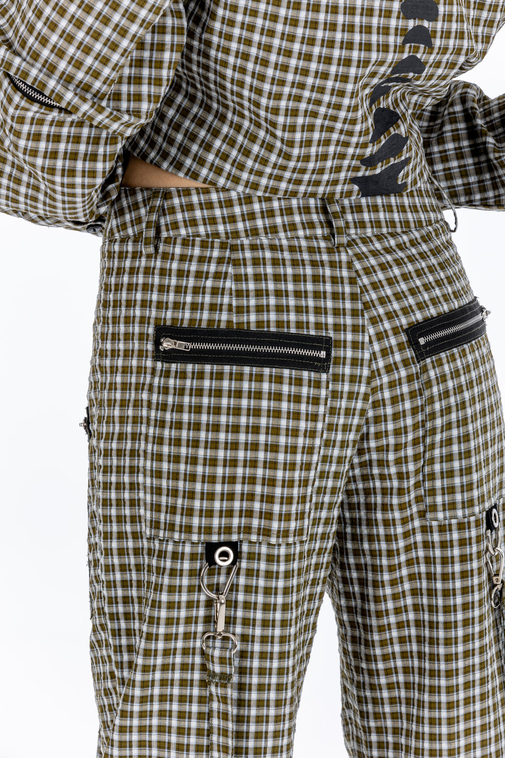 Plaid Green Punk Pants