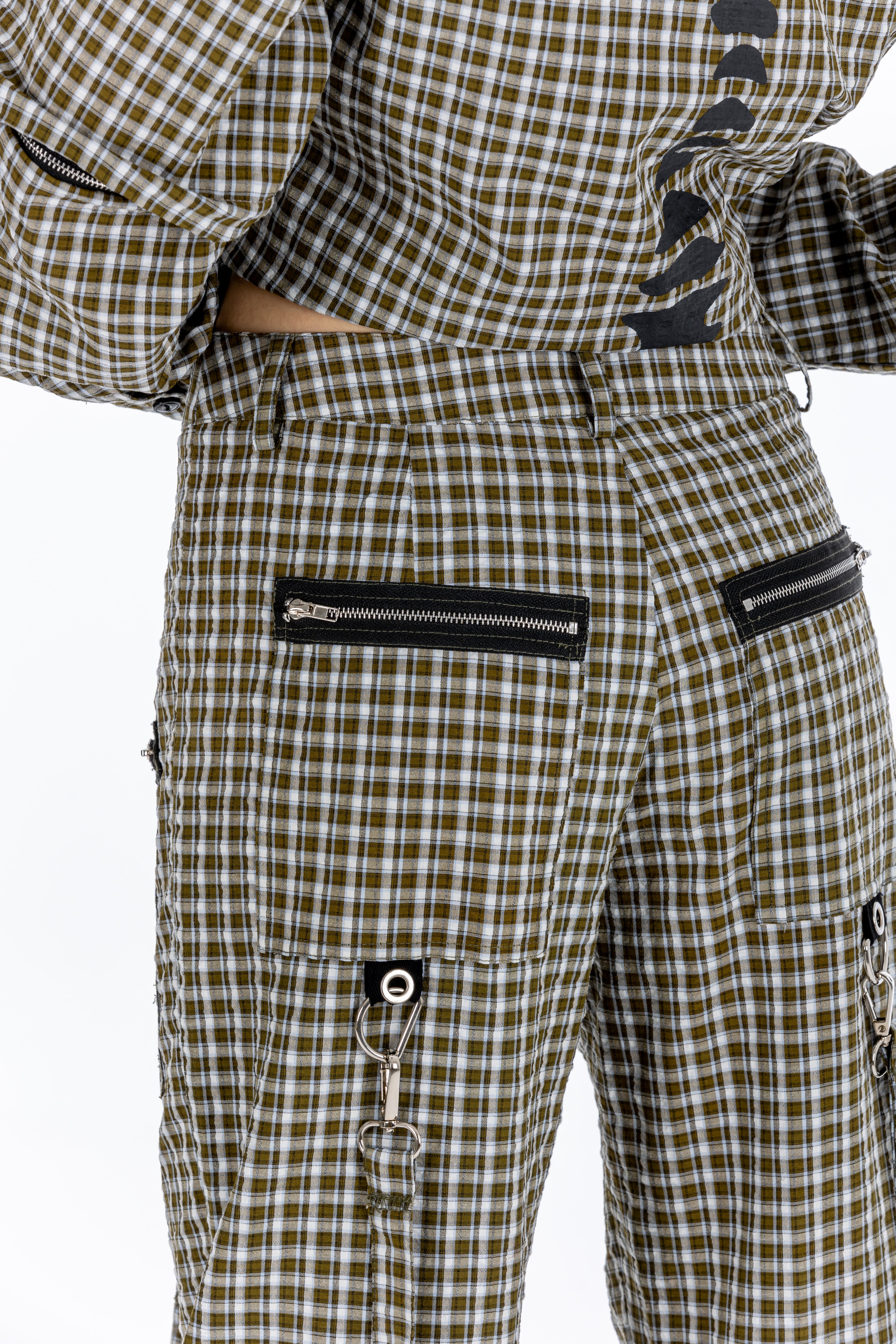 Plaid Green Punk Pants