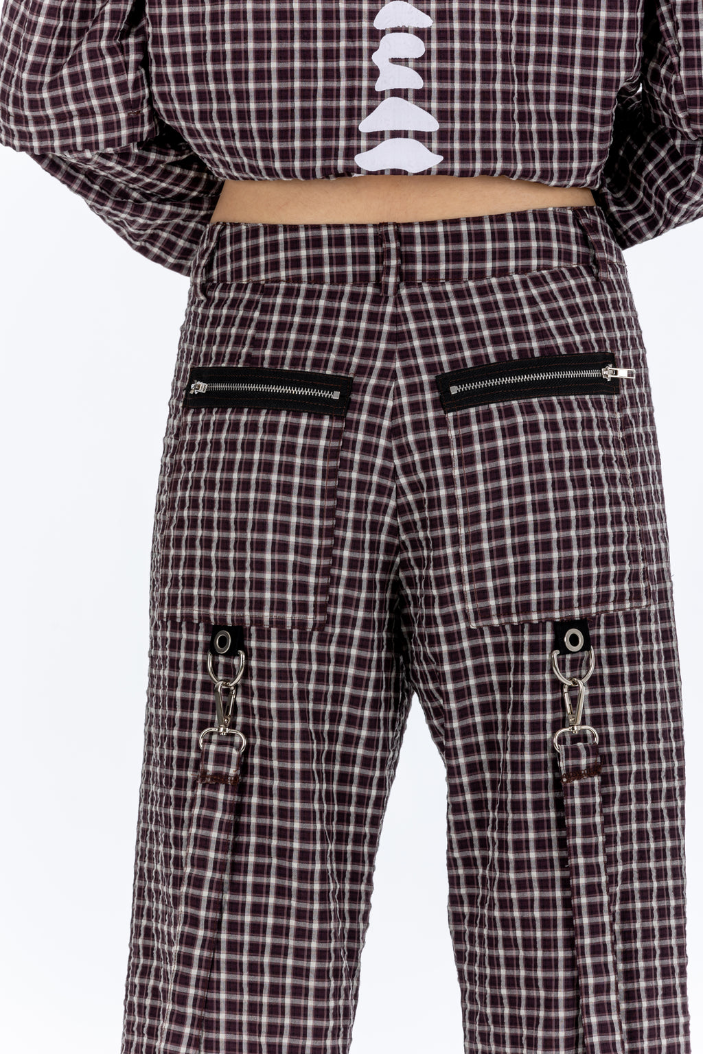 Plaid Brown Punk Pants