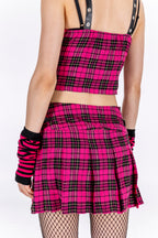 Plaid to the Bone Mini Skirt