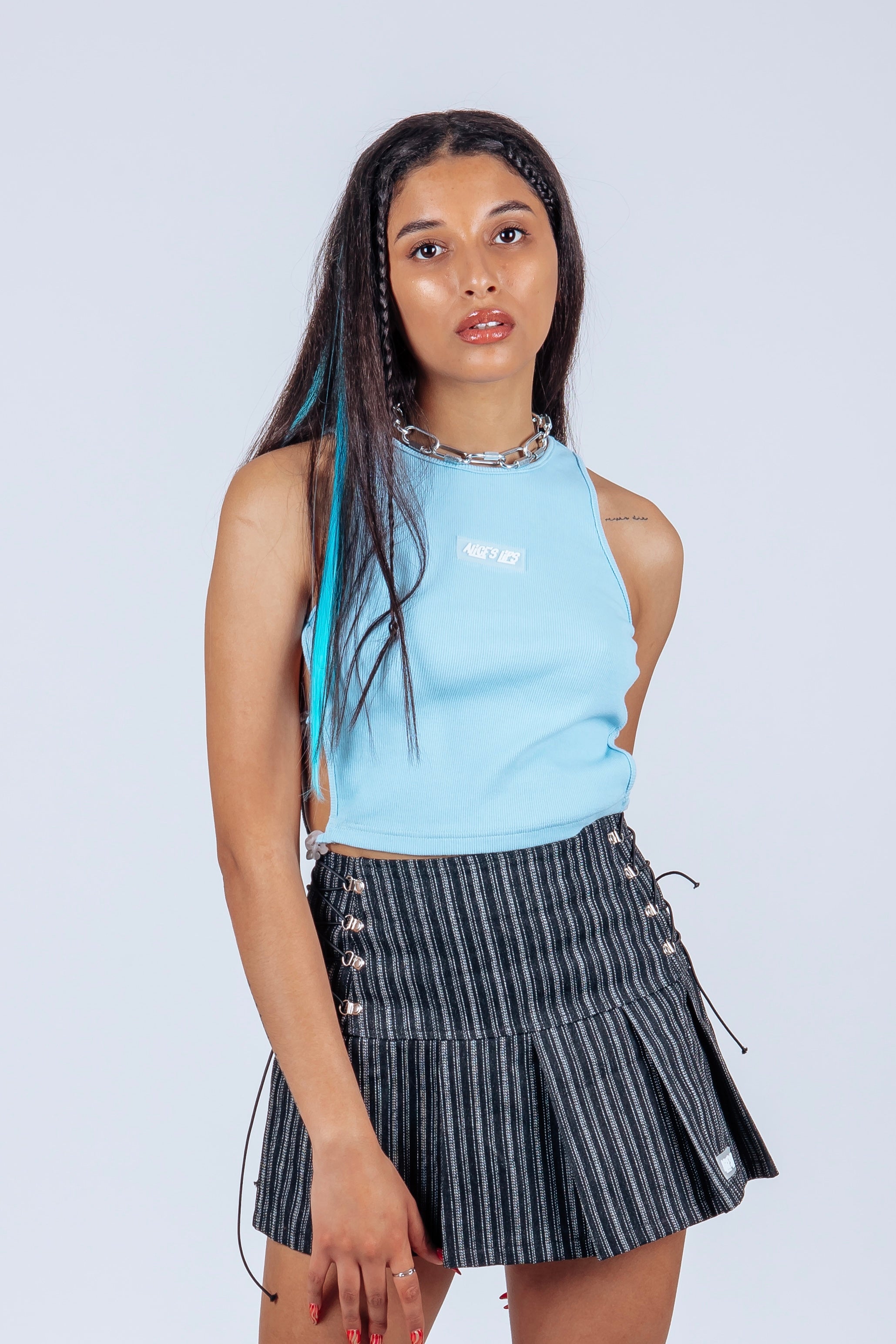 Chain Me Down Light Blue Top