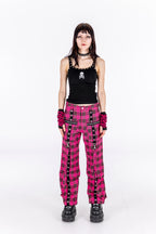 Pop Punk Zip Off Pink Plaid Pants