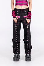 Pop Punk Zip Off Black Pants