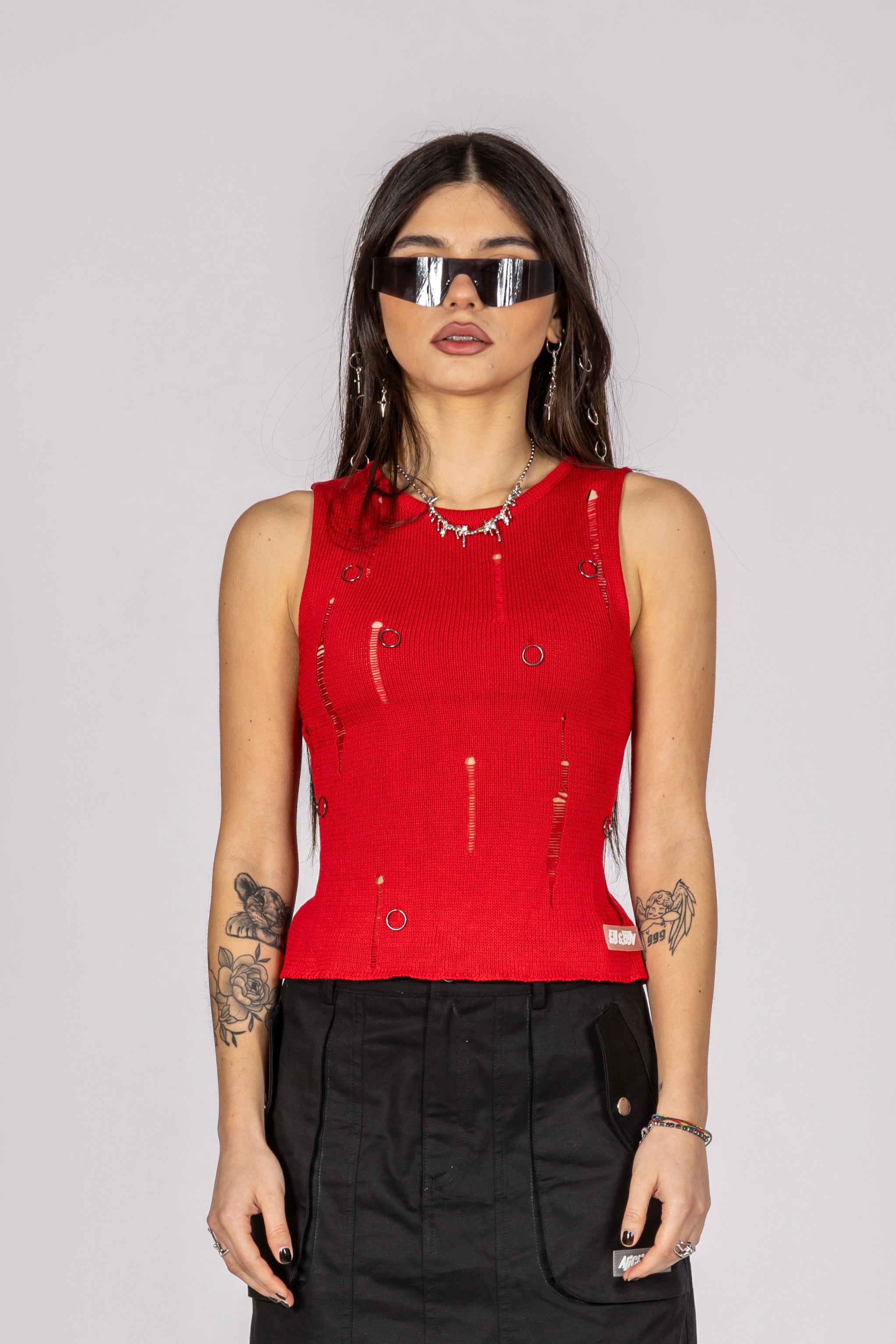 Crash Red Knit Vest