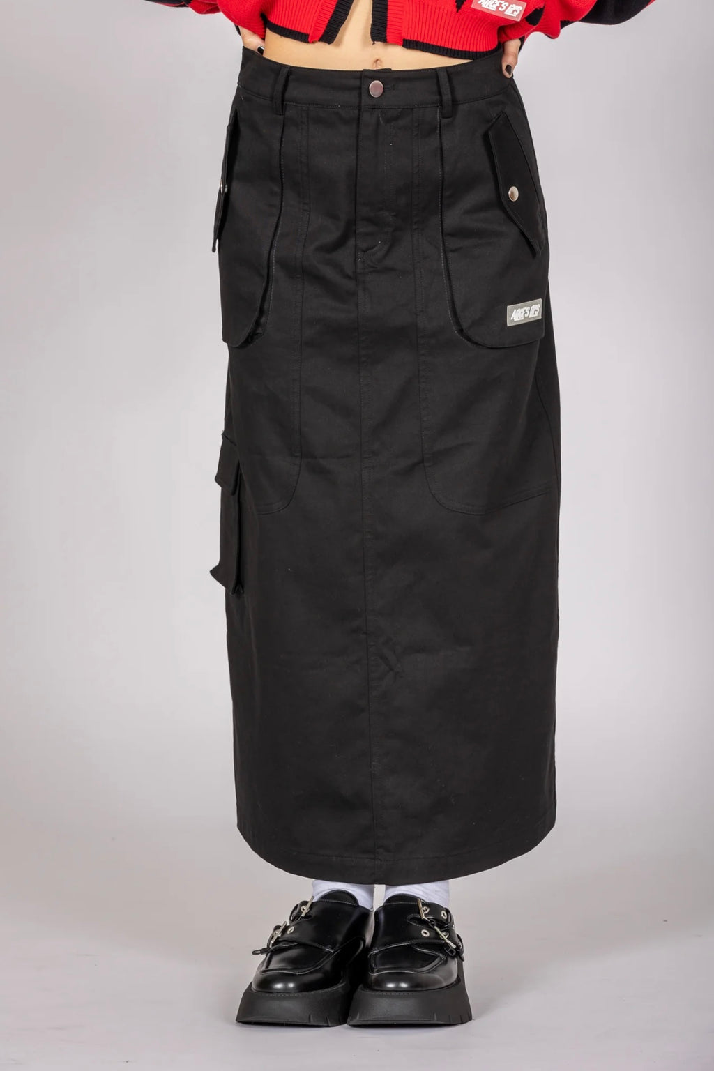 Black Parade Cargo Maxi Skirt