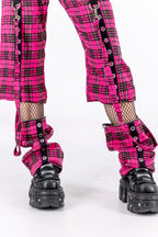 Pop Punk Zip Off Pink Plaid Pants