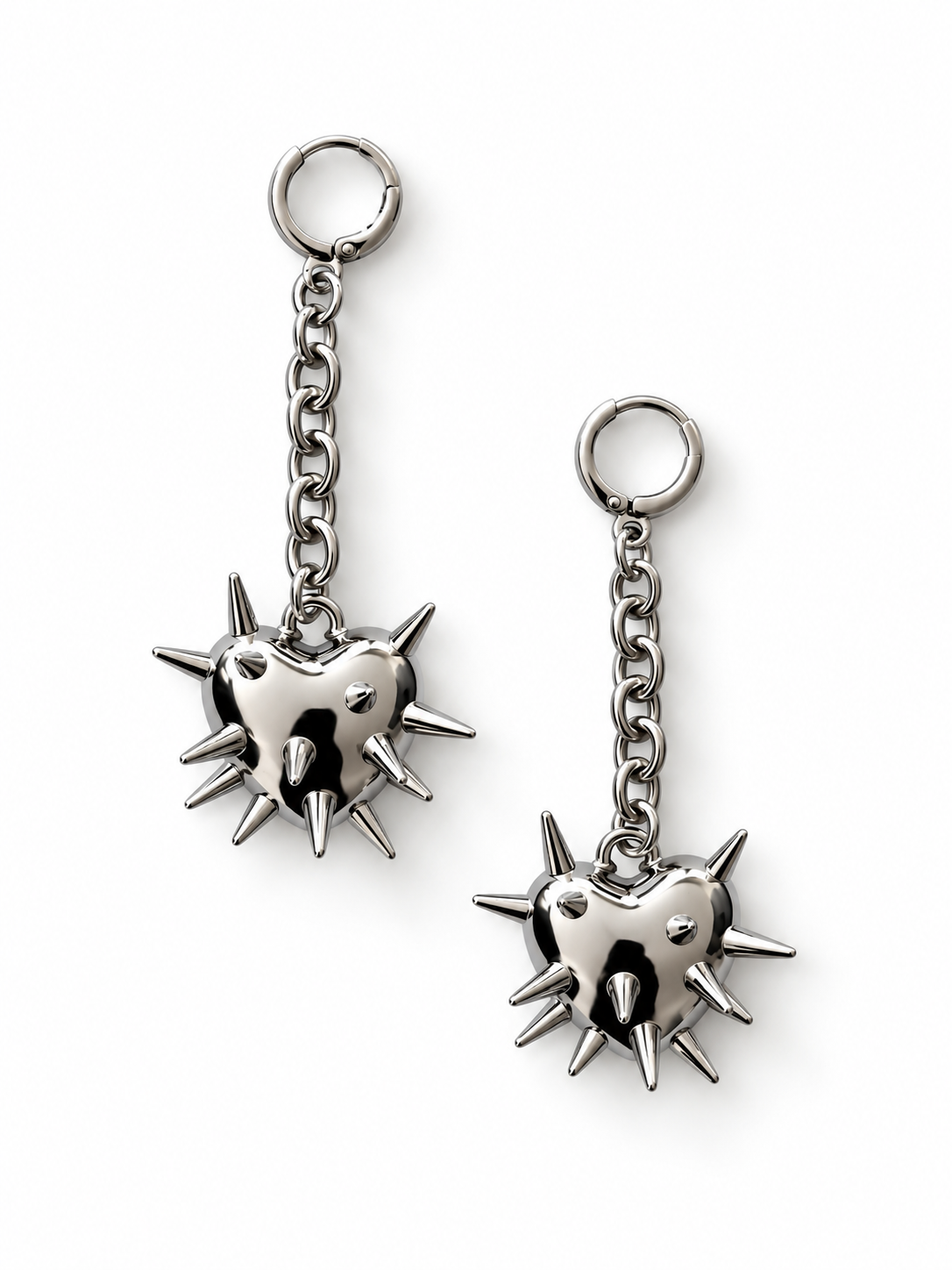 Spiked Heart Earrings