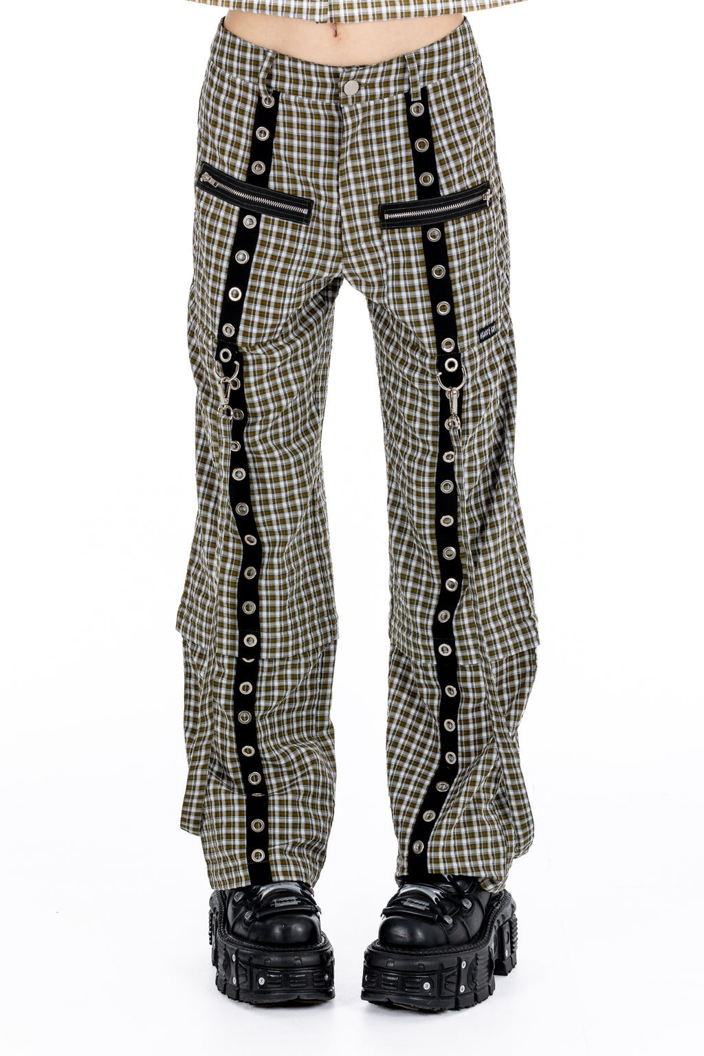 Plaid Green Punk Pants