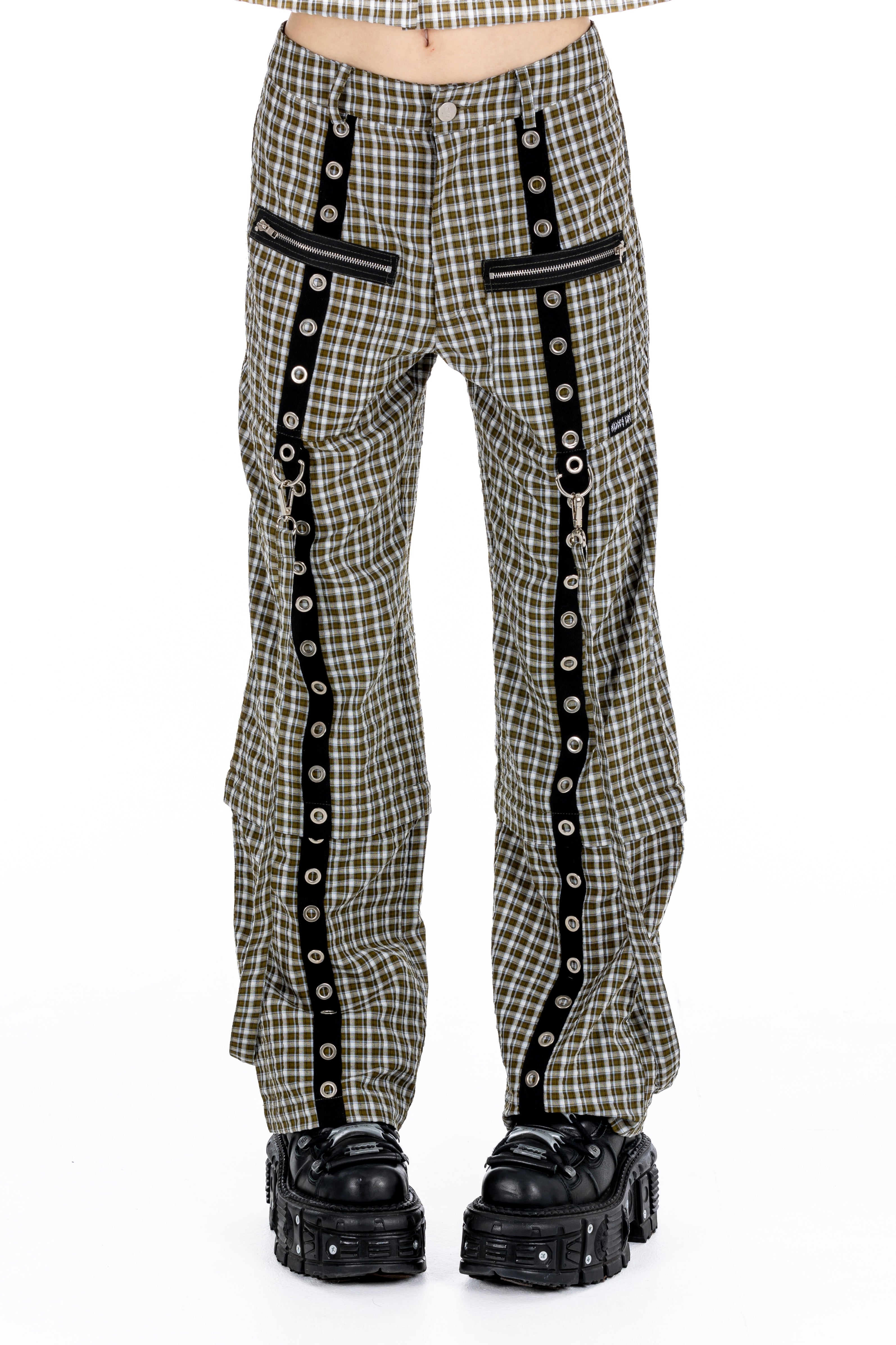 Plaid Green Punk Pants