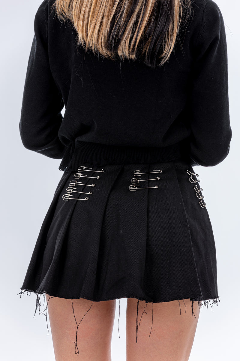 Safety Pins Mini Skirt