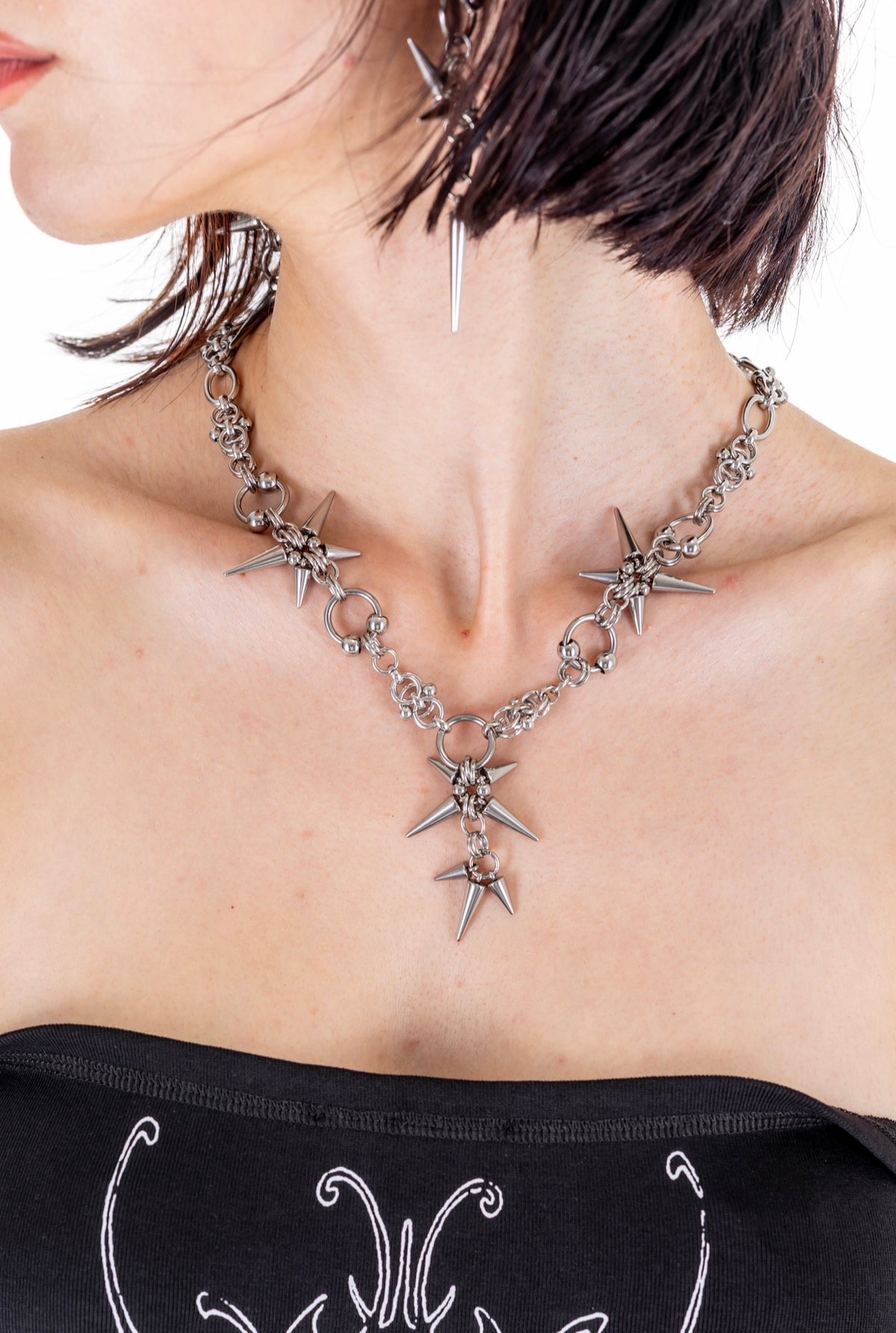 Shadow Spiked Necklace