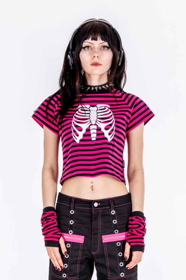 Striped Ribcage Tee